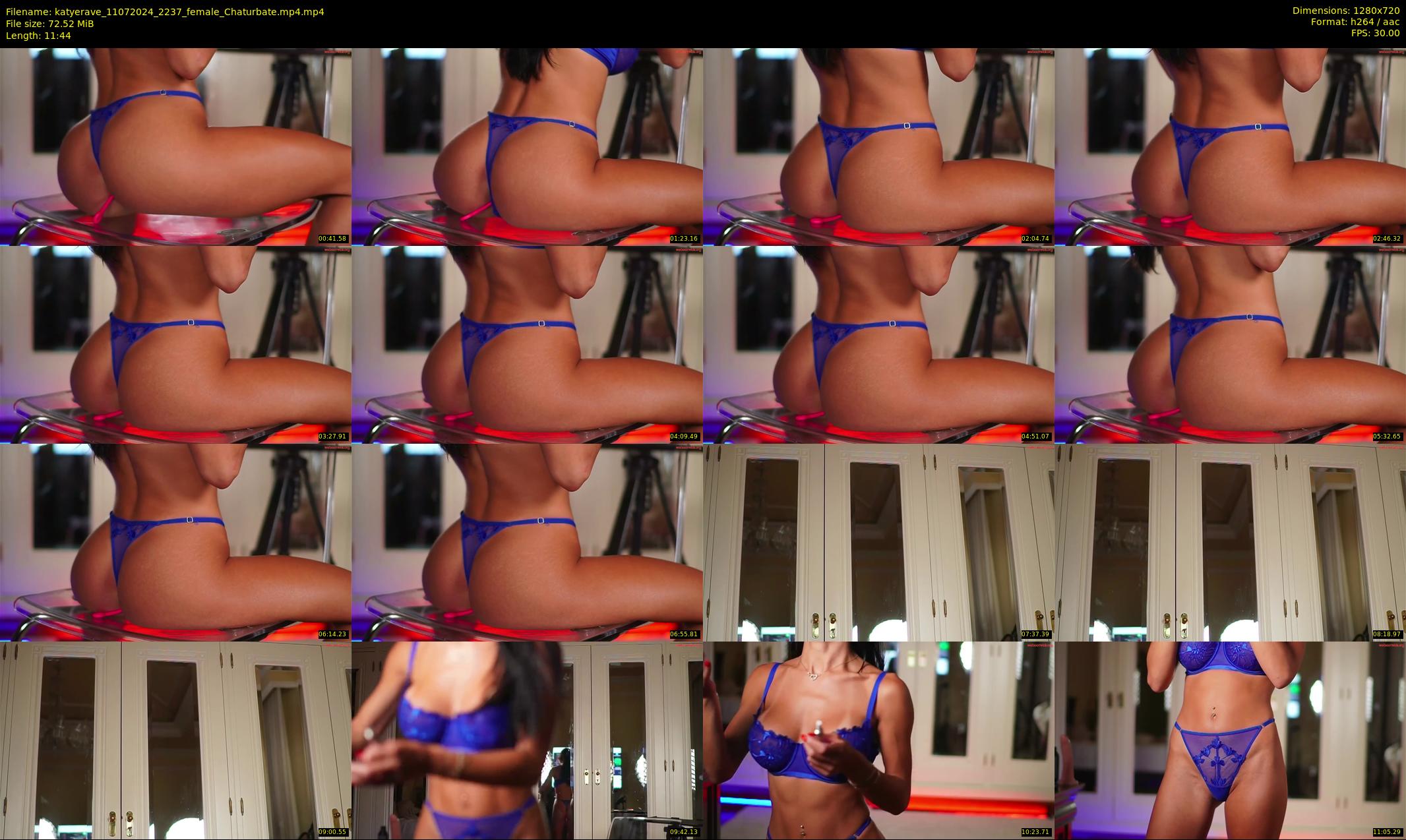 katyerave — 12 minute Chaturbate female cam show recording, 720p, Jul 11, 2024