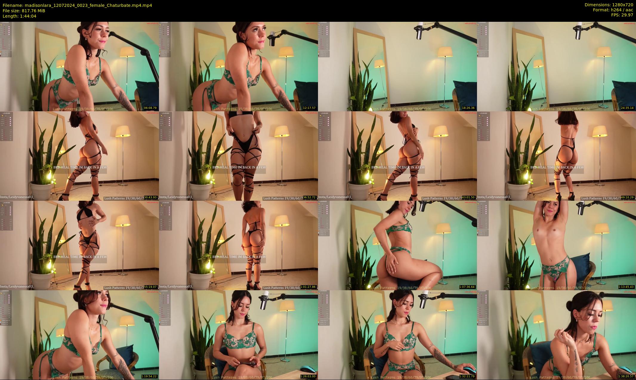 madisonlara — 105 minute Chaturbate female cam show recording, 720p, Jul 12, 2024
