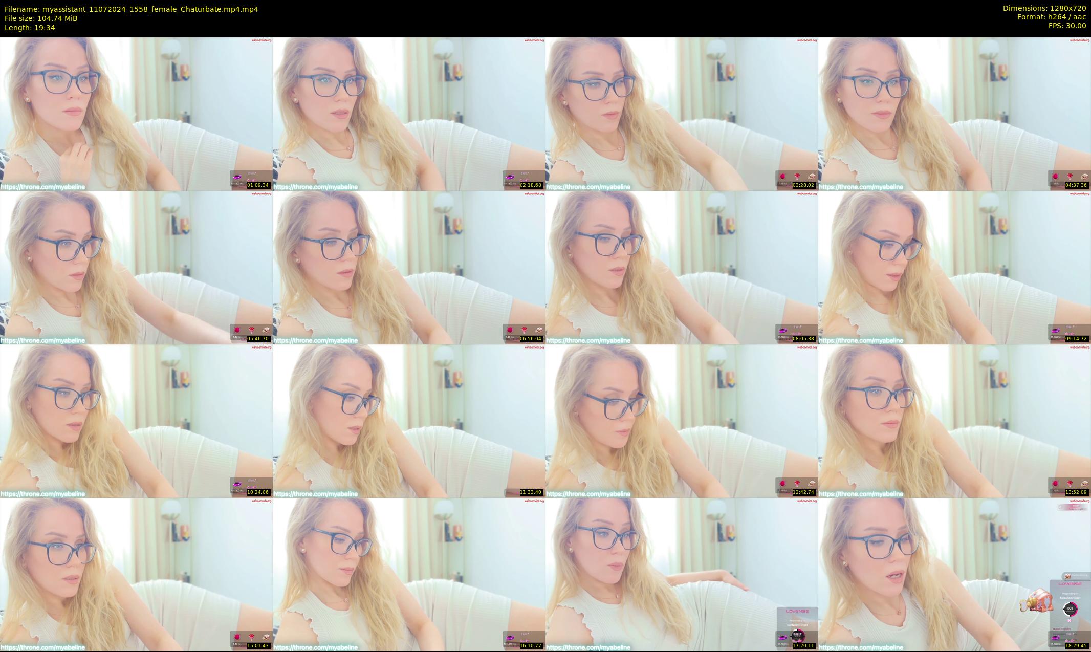 myassistant — 20 minute Chaturbate female cam show recording, 720p, Jul 11, 2024