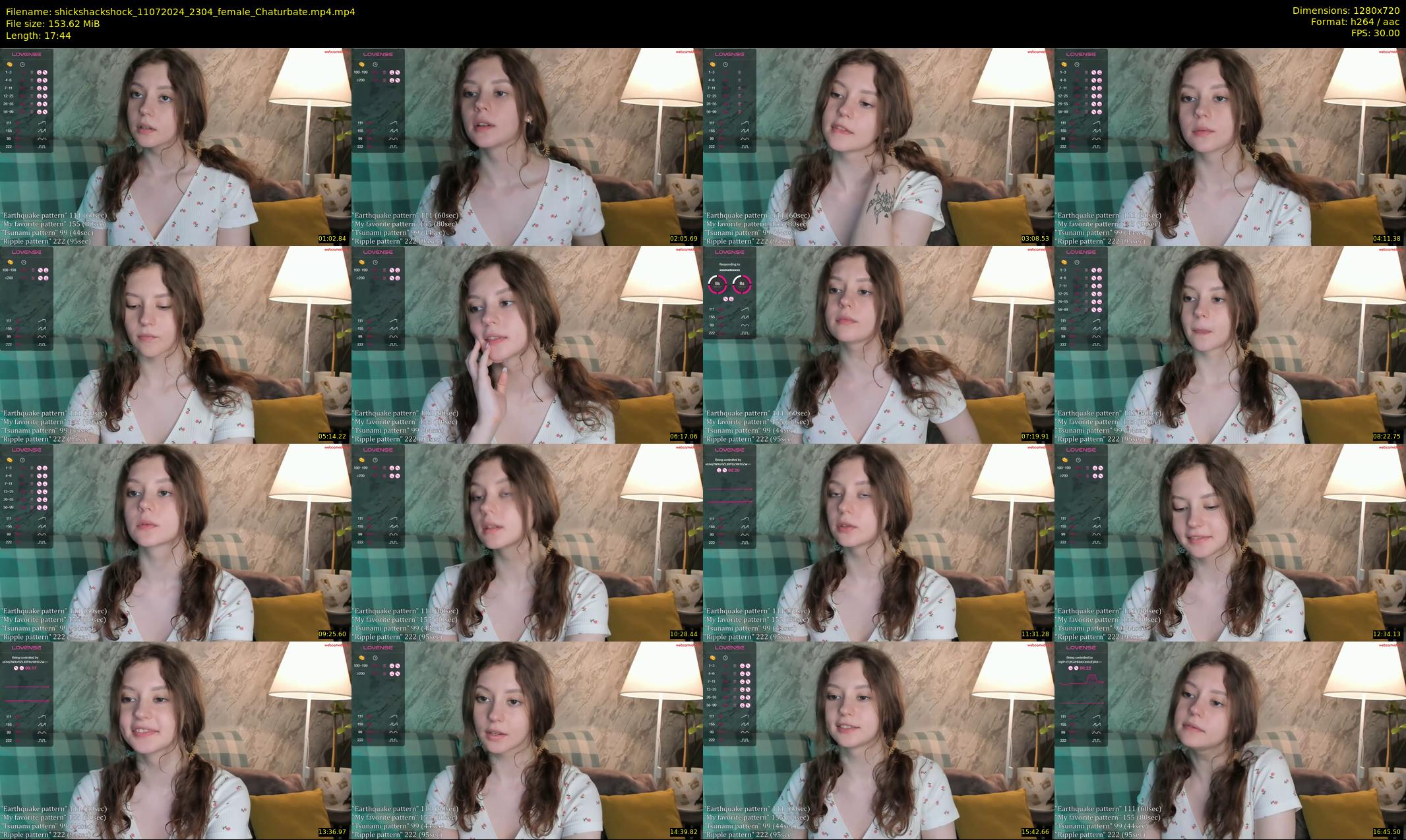 shickshackshock — 18 minute Chaturbate female cam show recording, 720p, Jul 11, 2024