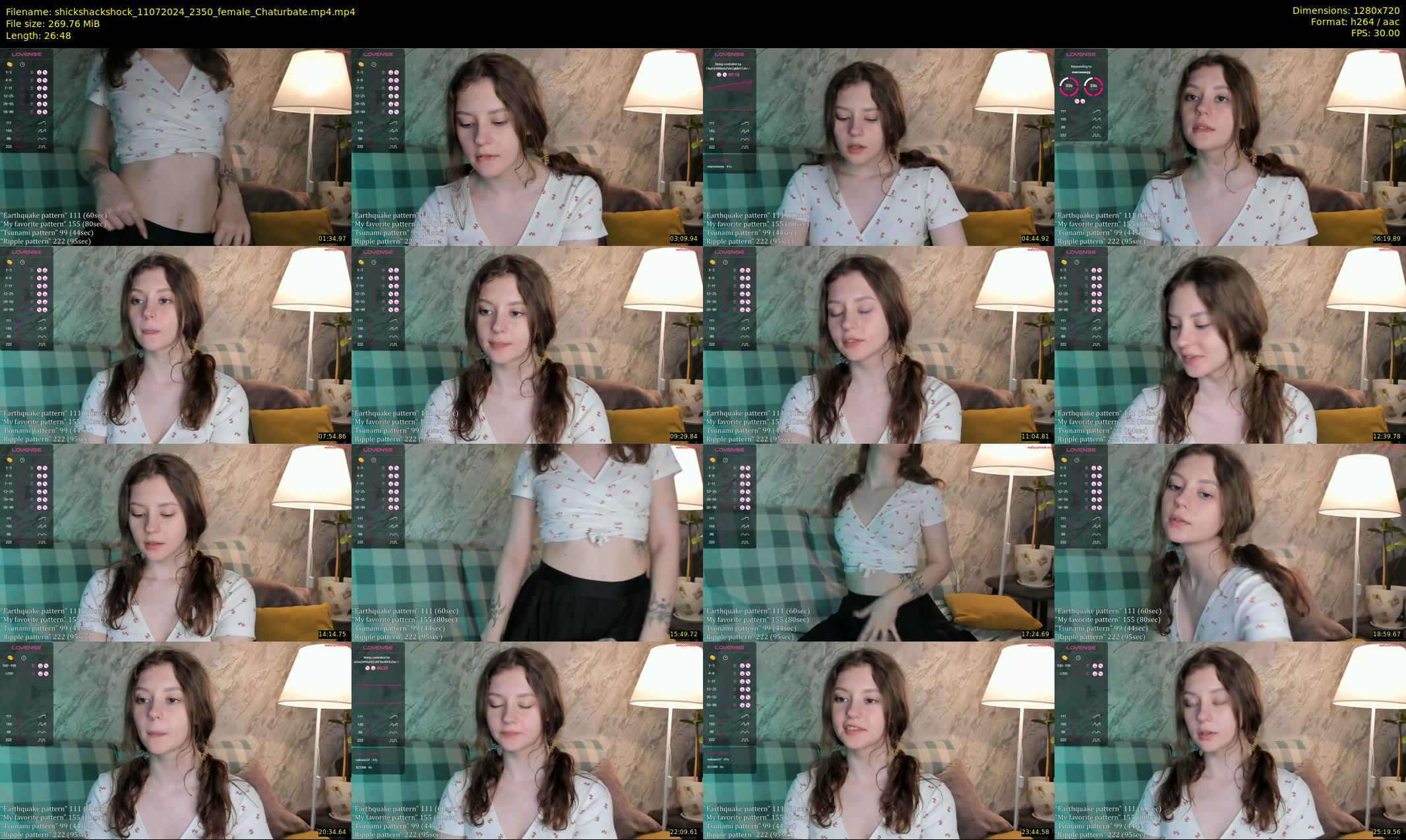 shickshackshock — 27 minute Chaturbate female cam show recording, 720p, Jul 11, 2024