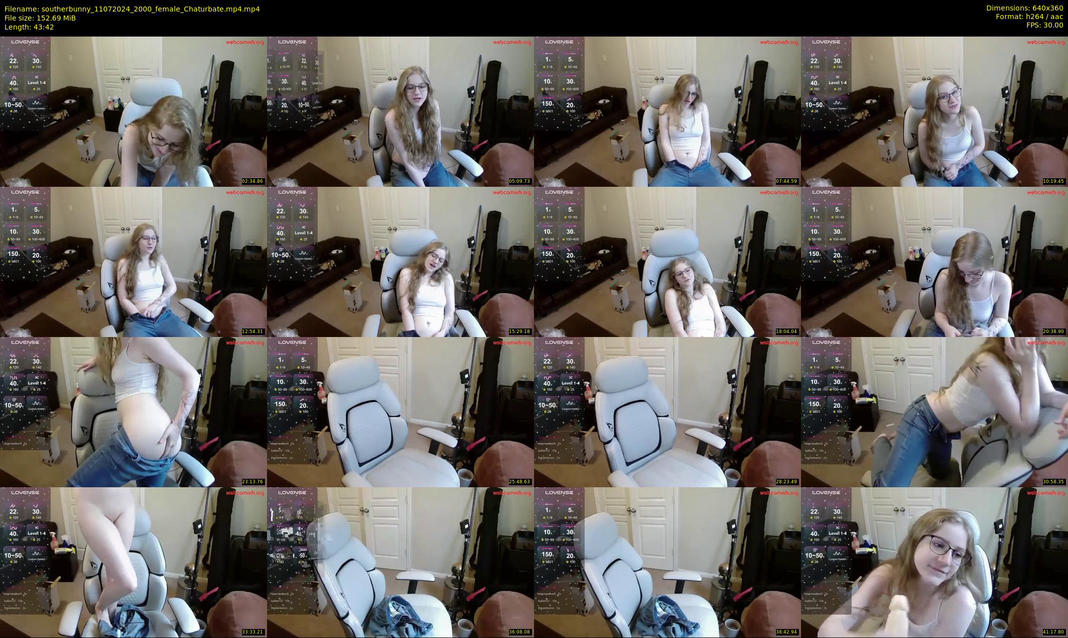 southerbunny — 44 minute Chaturbate female cam show recording, 360p, Jul 11, 2024