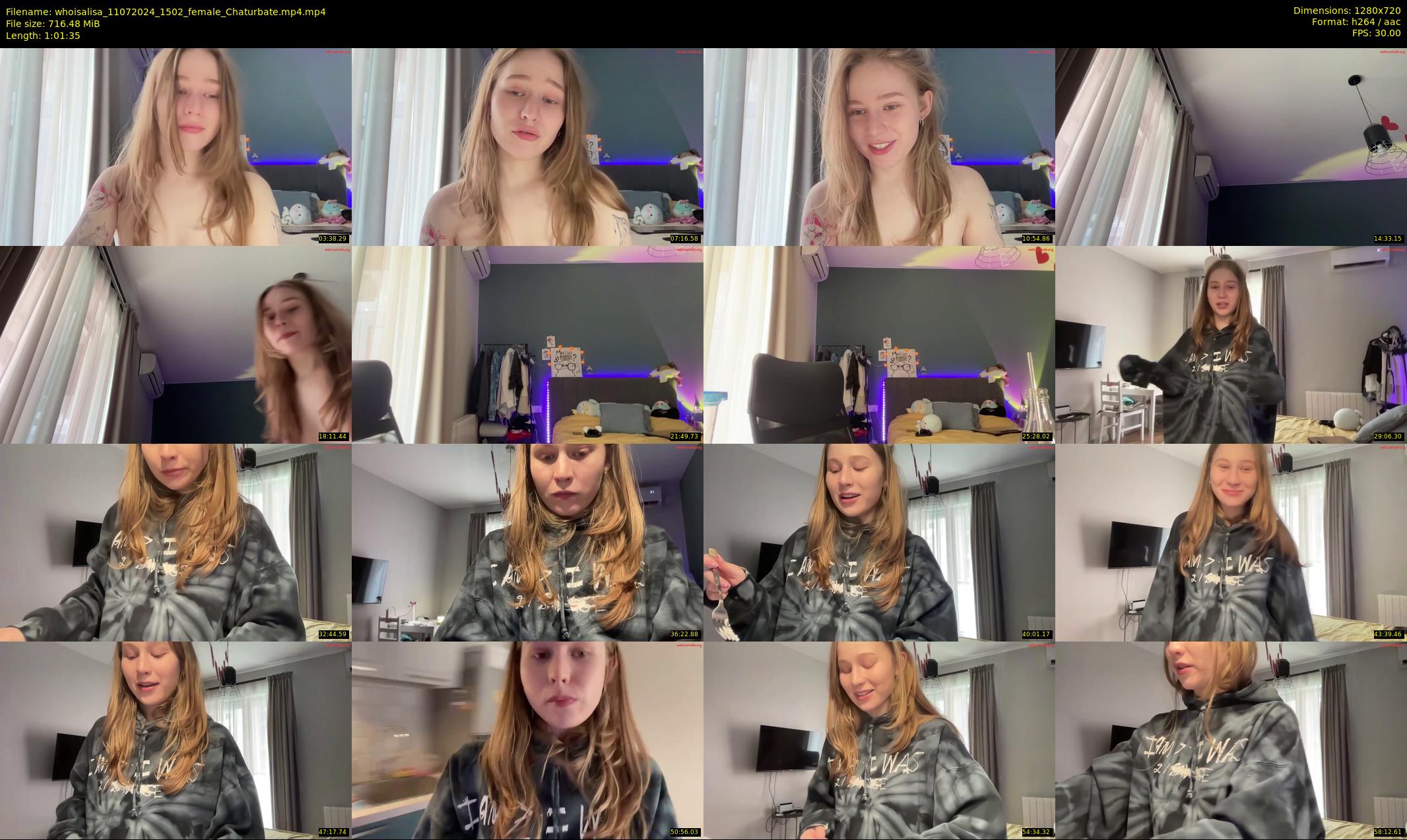 whoisalisa — 62 minute Chaturbate female cam show recording, 720p, Jul 11, 2024