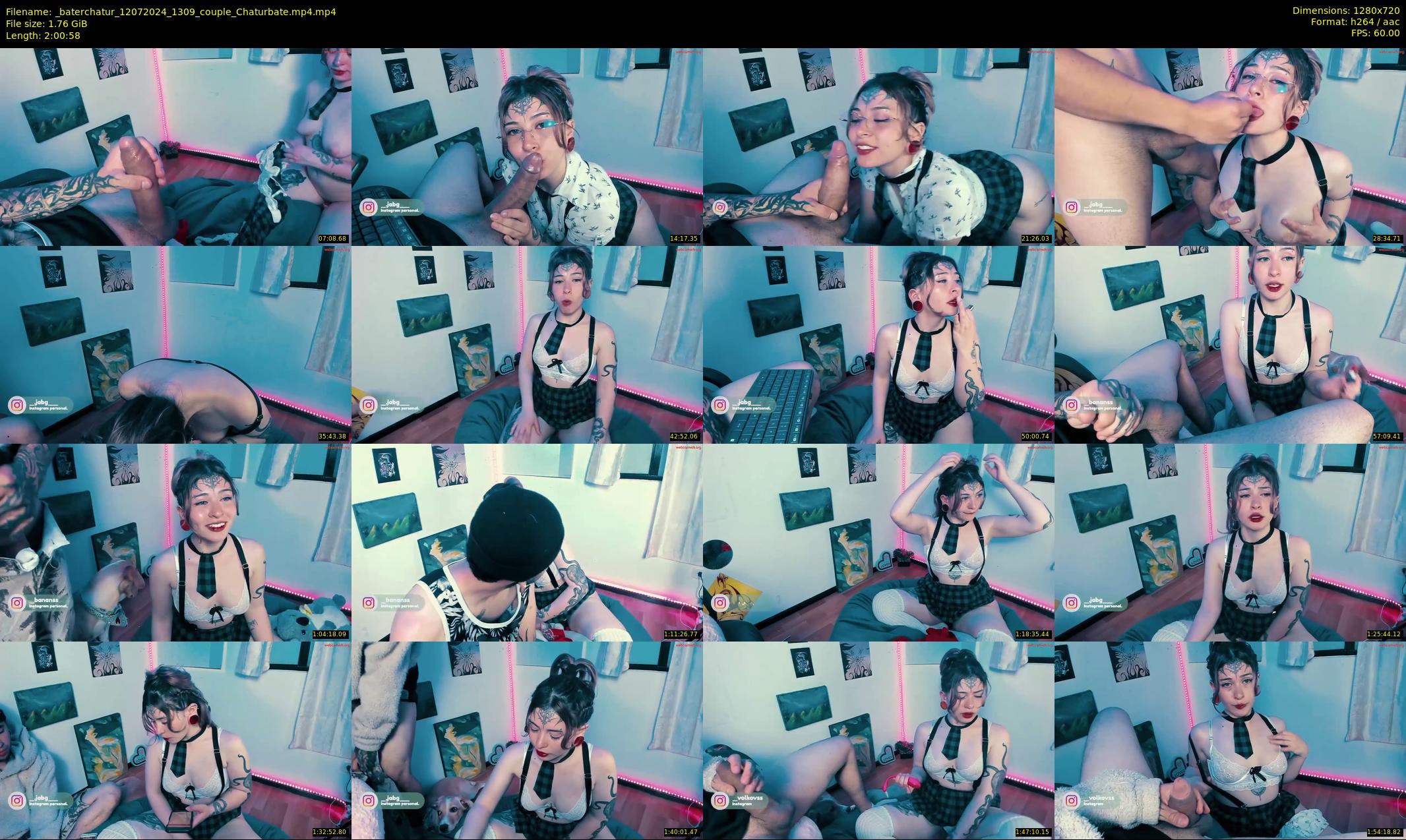 _baterchatur — 121 minute Chaturbate couple cam show recording, 720p, Jul 12, 2024