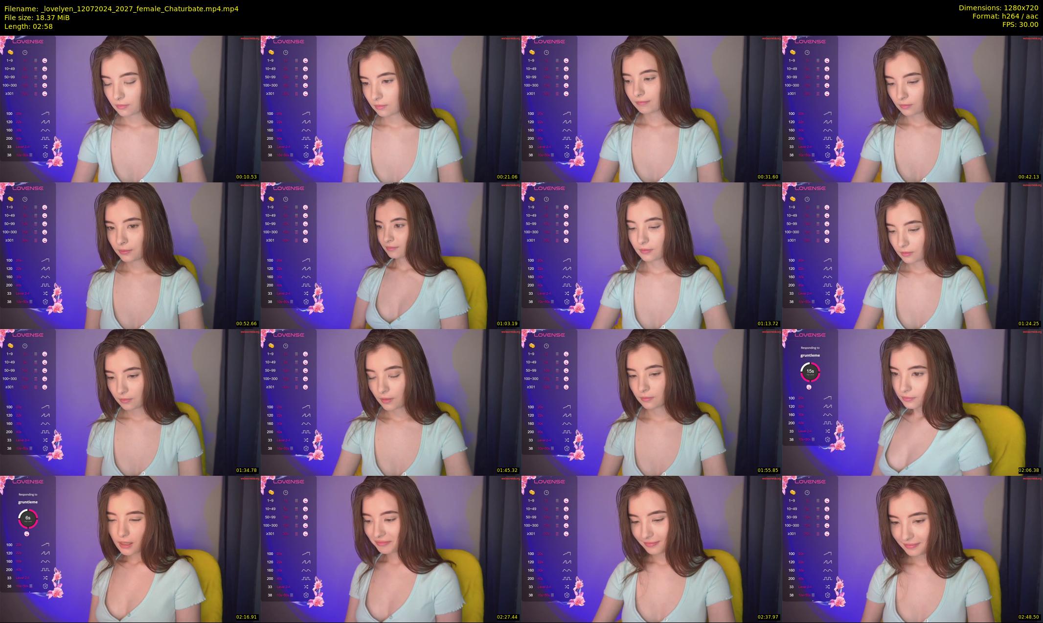 _lovelyen — 3 minute Chaturbate female cam show recording, 720p, Jul 12, 2024