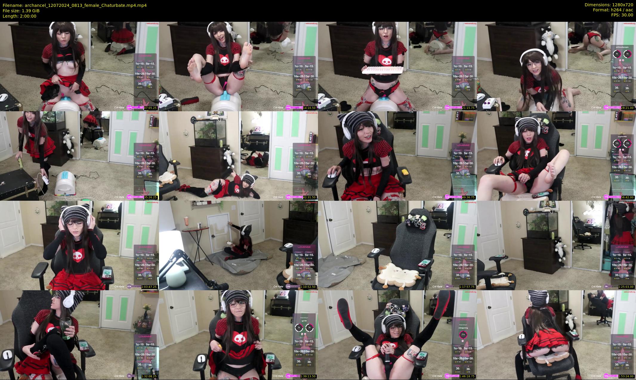 archancel — 120 minute Chaturbate female cam show recording, 720p, Jul 12, 2024