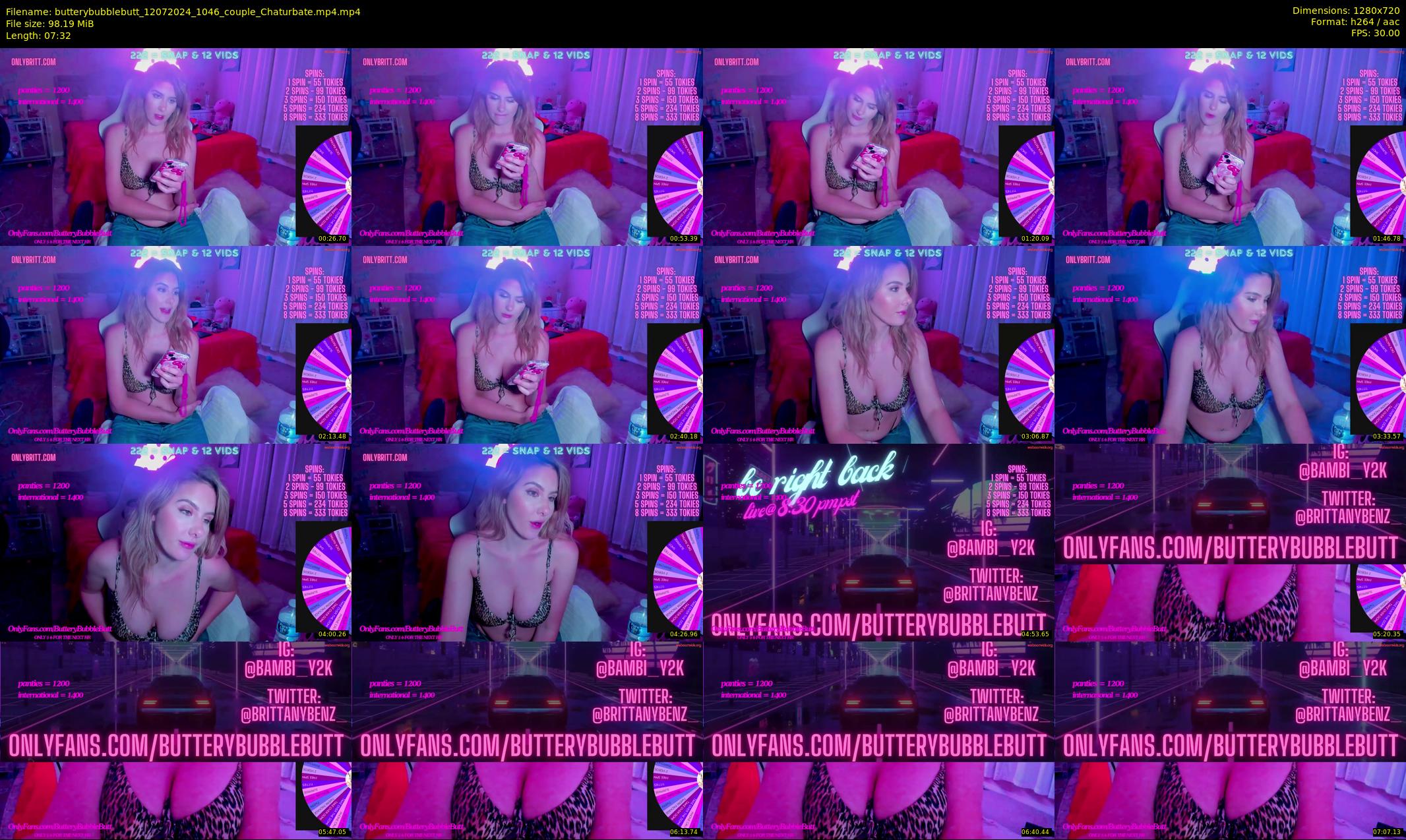 butterybubblebutt — 8 minute Chaturbate couple cam show recording, 720p, Jul 12, 2024