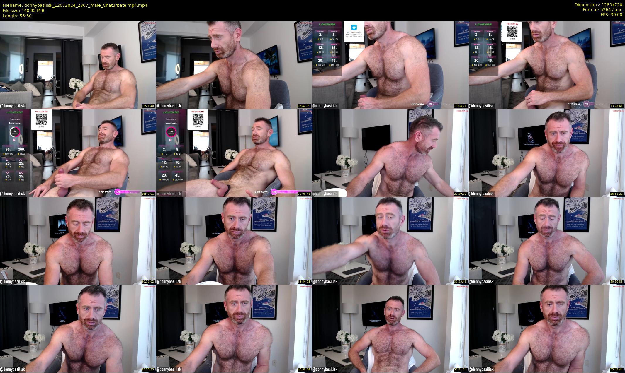 donnybasilisk — 57 minute Chaturbate male cam show recording, 720p, Jul 12, 2024