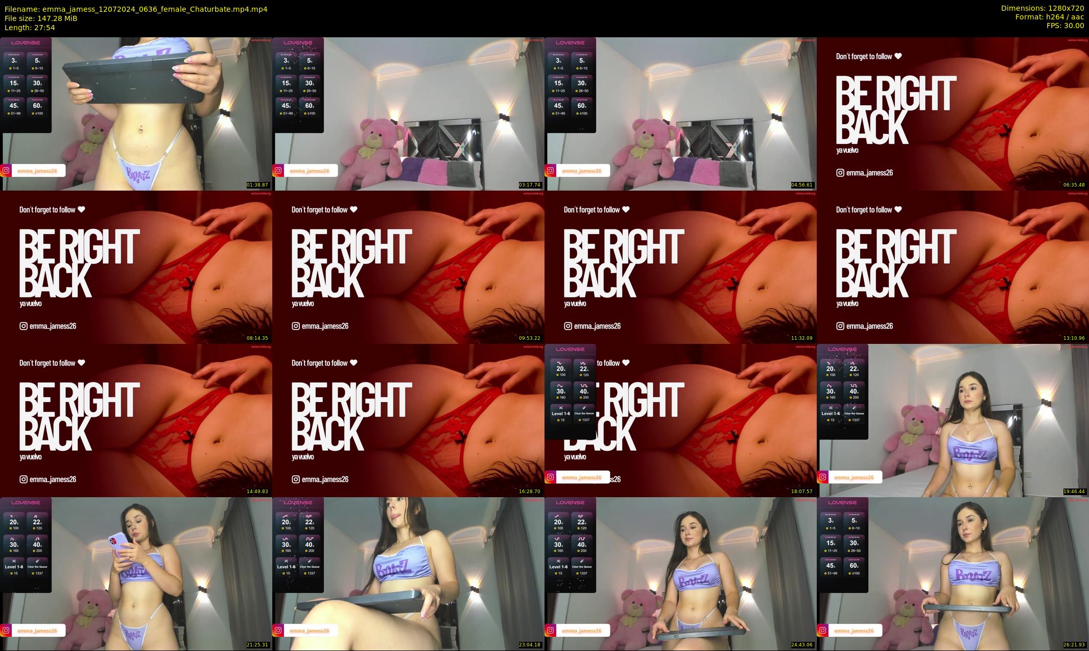emma_jamess — 28 minute Chaturbate female cam show recording, 720p, Jul 12, 2024