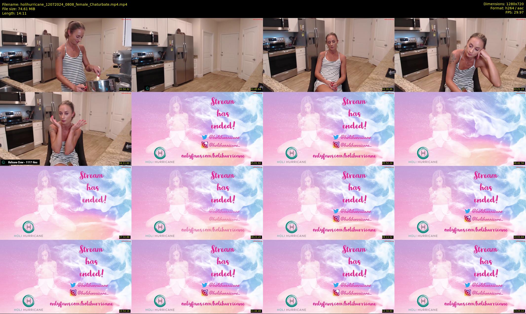 holihurricane — 15 minute Chaturbate female cam show recording, 720p, Jul 12, 2024