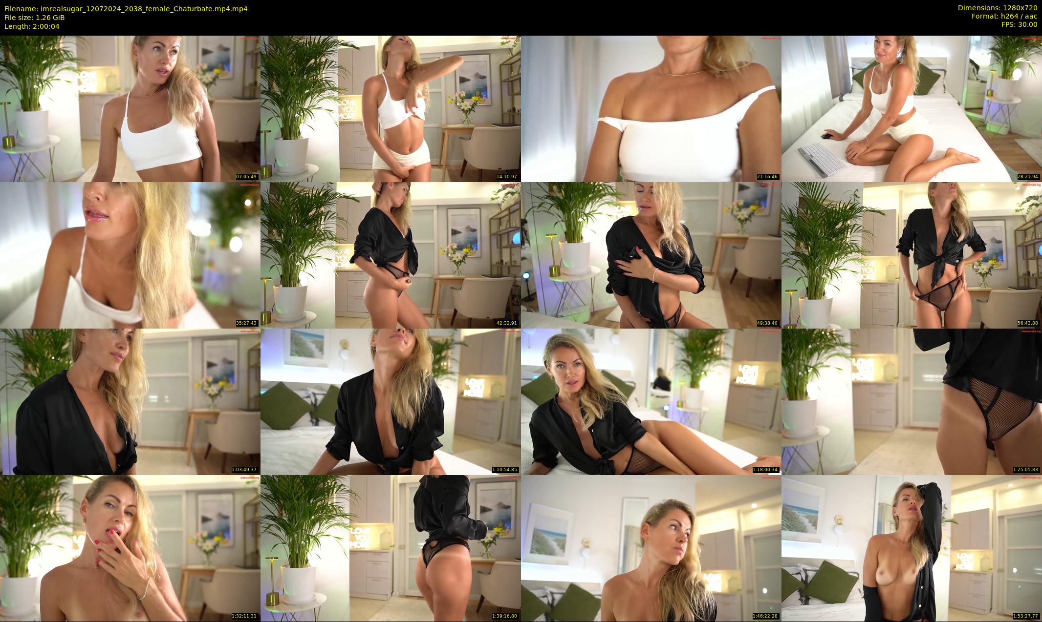 imrealsugar — 121 minute Chaturbate female cam show recording, 720p, Jul 12, 2024