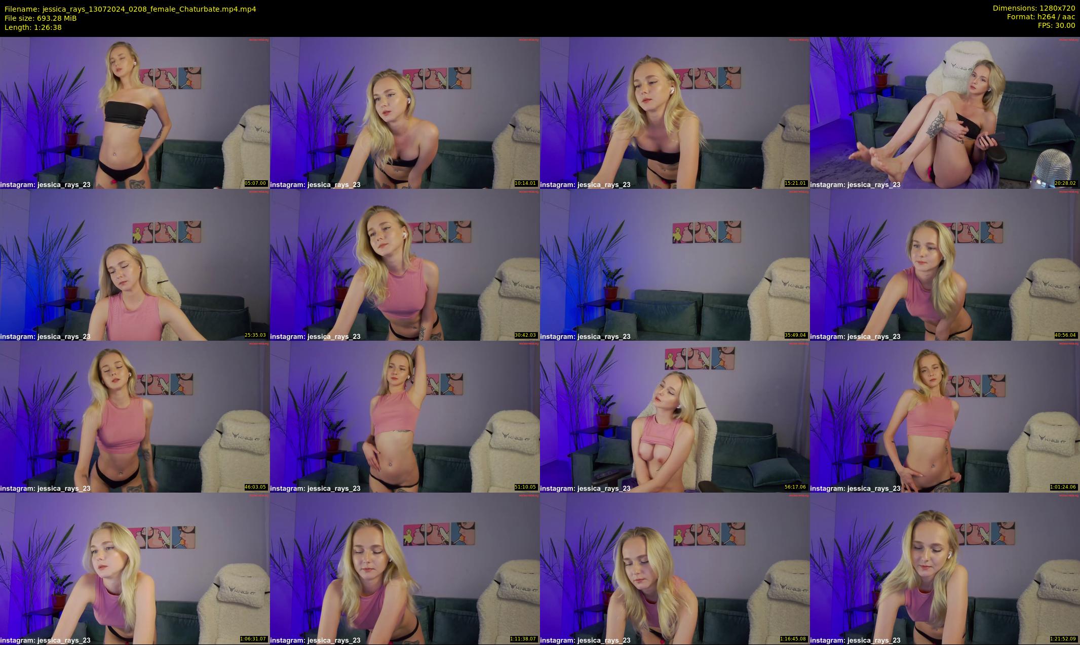 jessica_rays — 87 minute Chaturbate couple cam show recording, 720p, Jul 13, 2024