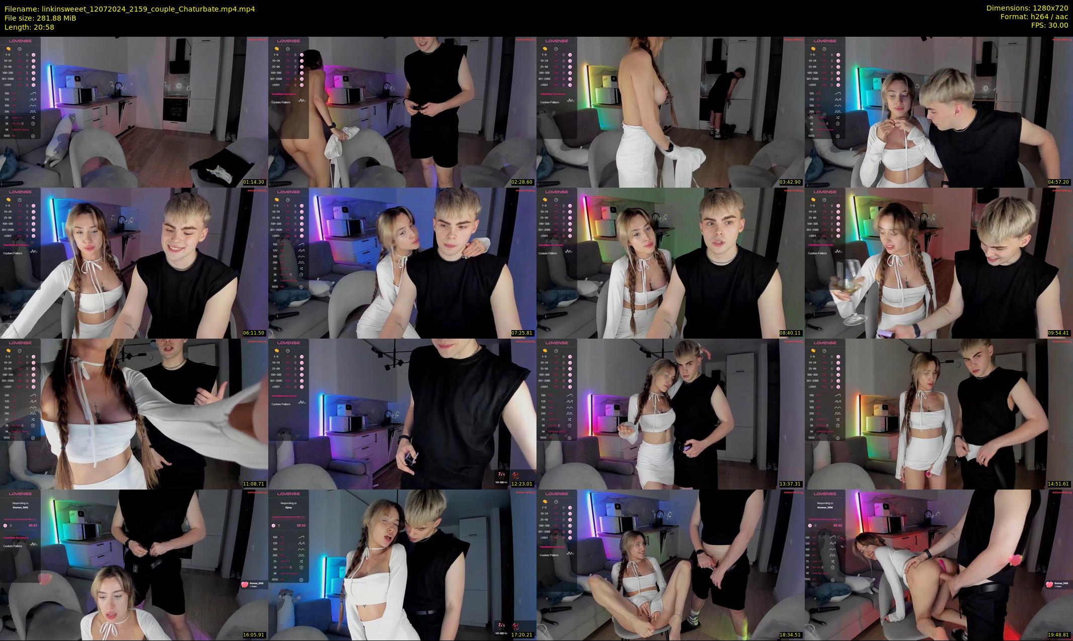 linkinsweeet — 21 minute Chaturbate couple cam show recording, 720p, Jul 12, 2024