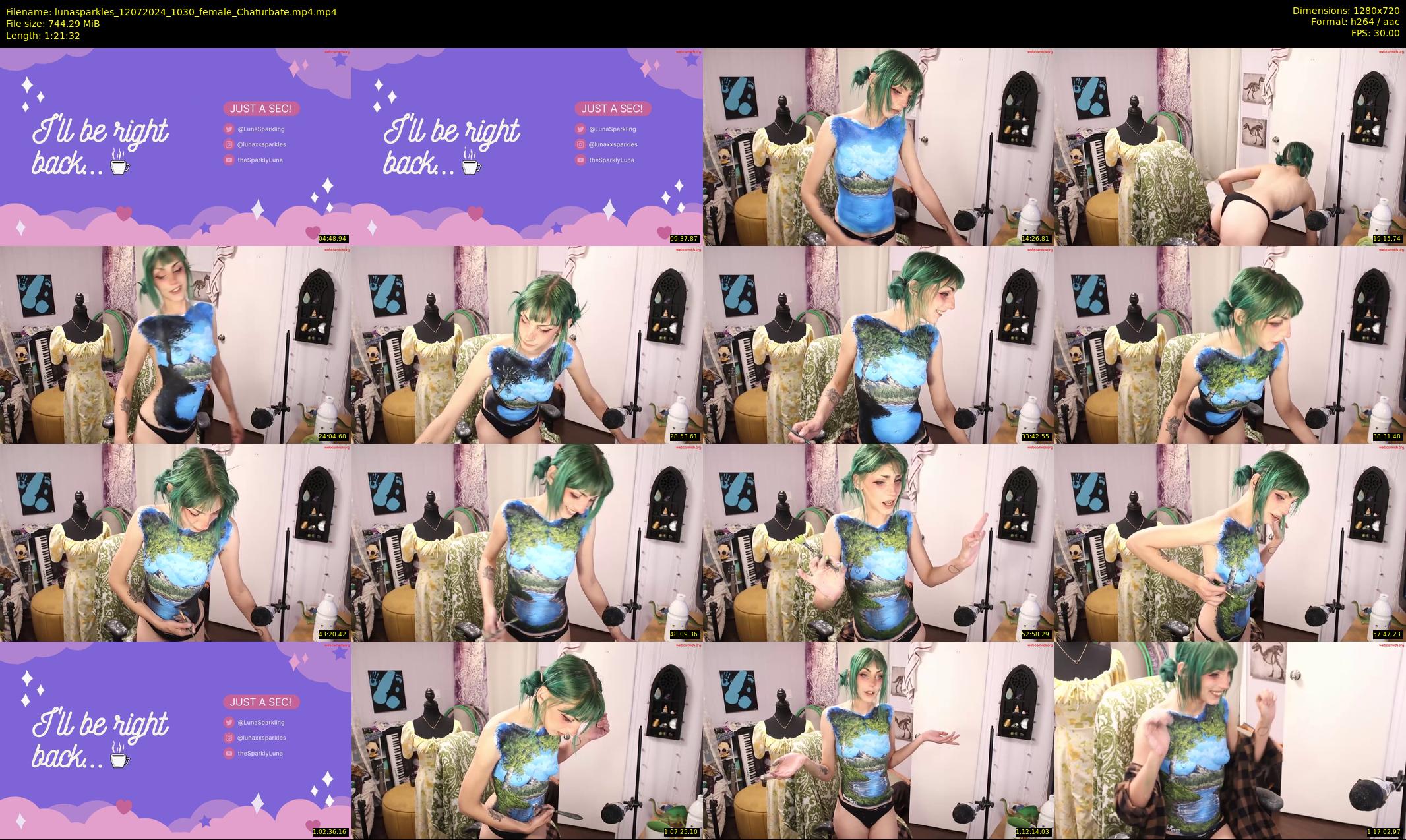 lunasparkles — 82 minute Chaturbate female cam show recording, 720p, Jul 12, 2024