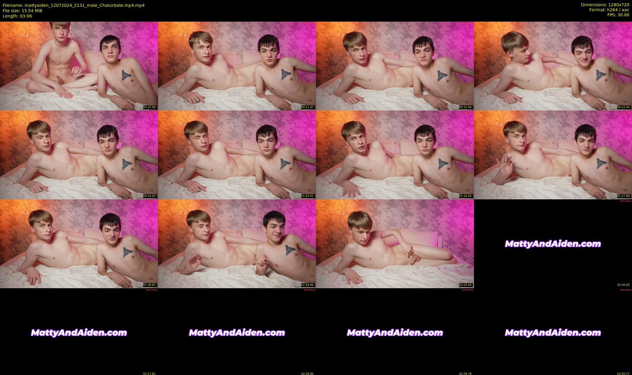 mattyaiden — 4 minute Chaturbate male cam show recording, 720p, Jul 12, 2024