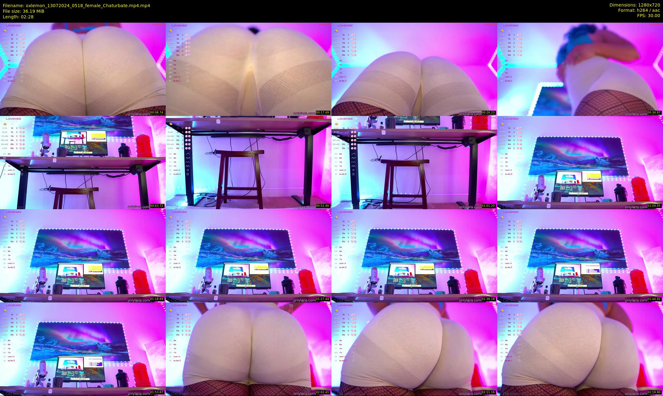 oxlemon — 3 minute Chaturbate female cam show recording, 720p, Jul 13, 2024