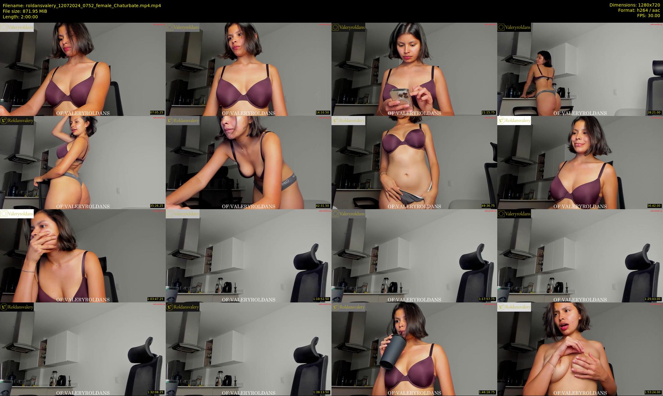 roldansvalery — 120 minute Chaturbate female cam show recording, 720p, Jul 12, 2024