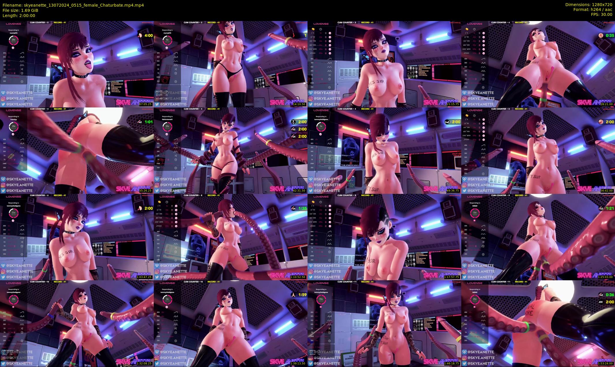 skyeanette — 120 minute Chaturbate female cam show recording, 720p, Jul 13, 2024
