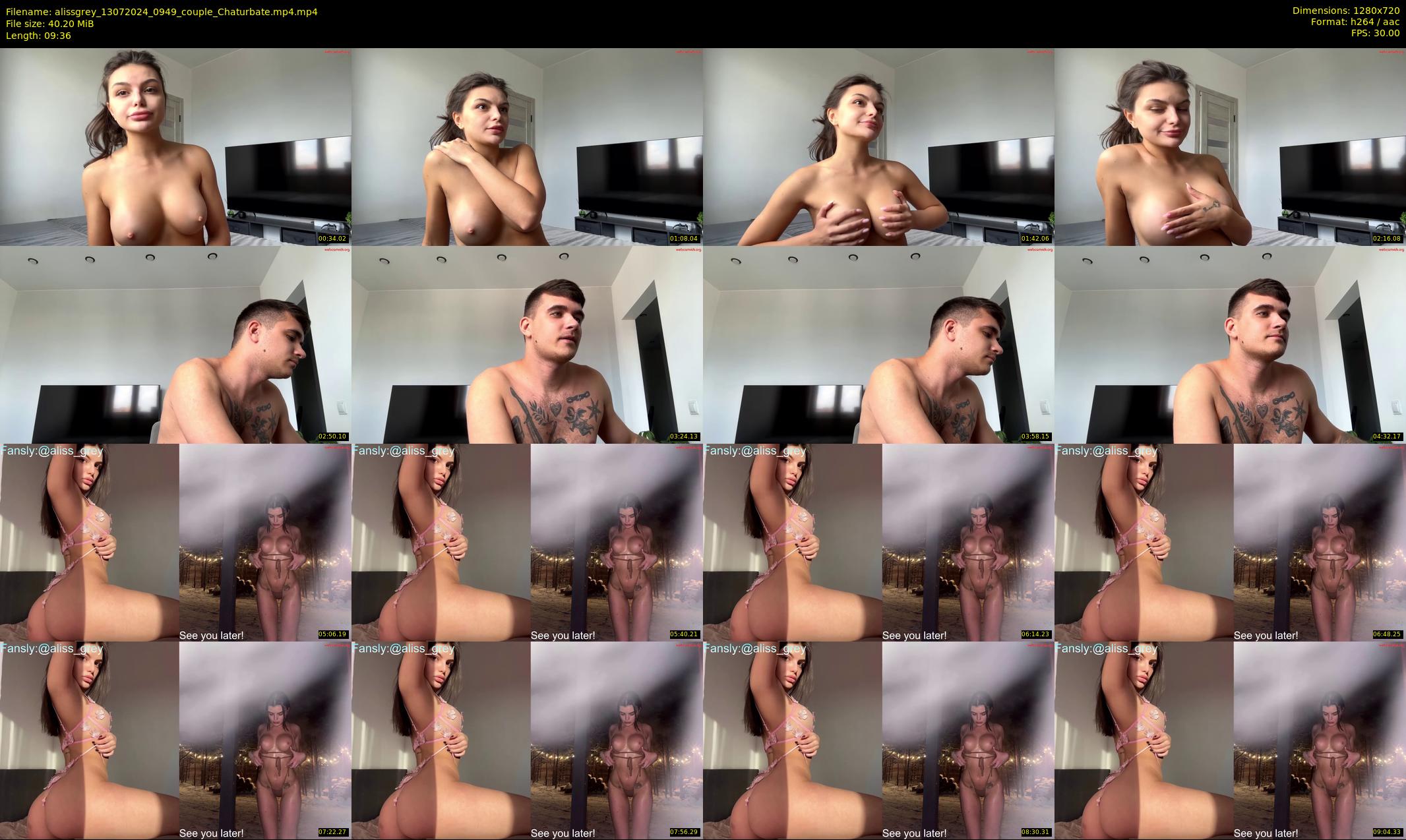 alissgrey — 10 minute Chaturbate couple cam show recording, 720p, Jul 13, 2024