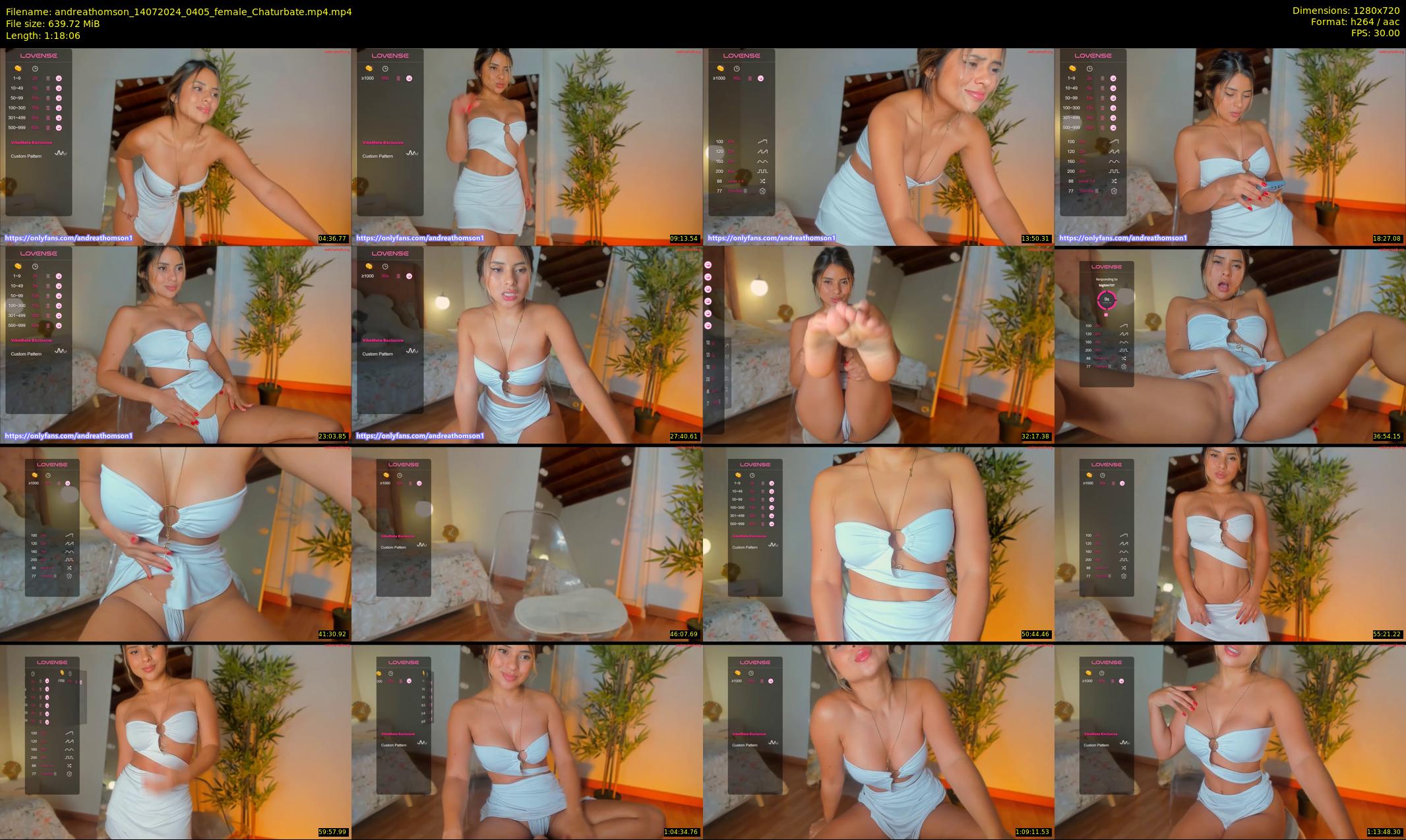 andreathomson — 79 minute Chaturbate female cam show recording, 720p, Jul 14, 2024