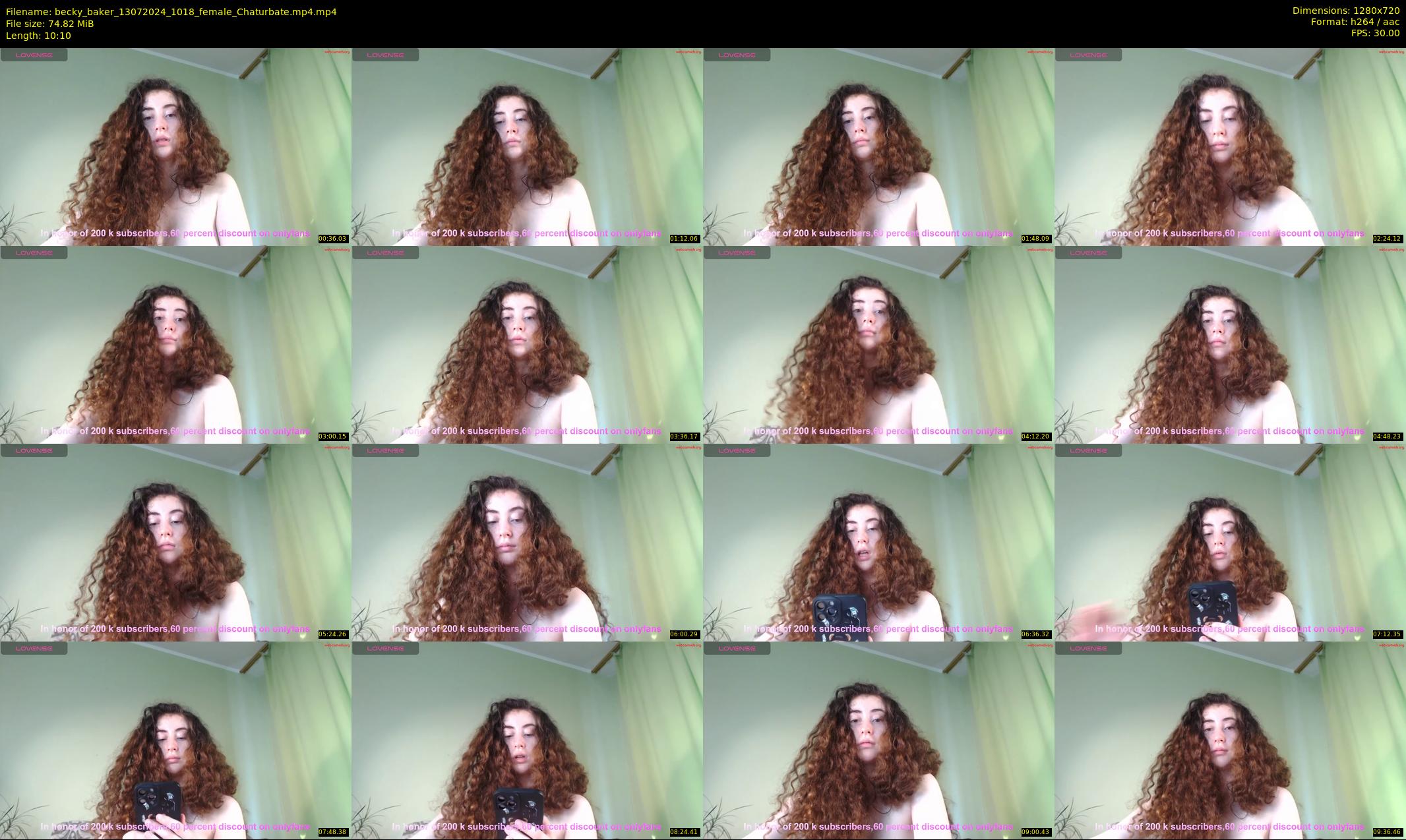 becky_baker — 11 minute Chaturbate female cam show recording, 720p, Jul 13, 2024