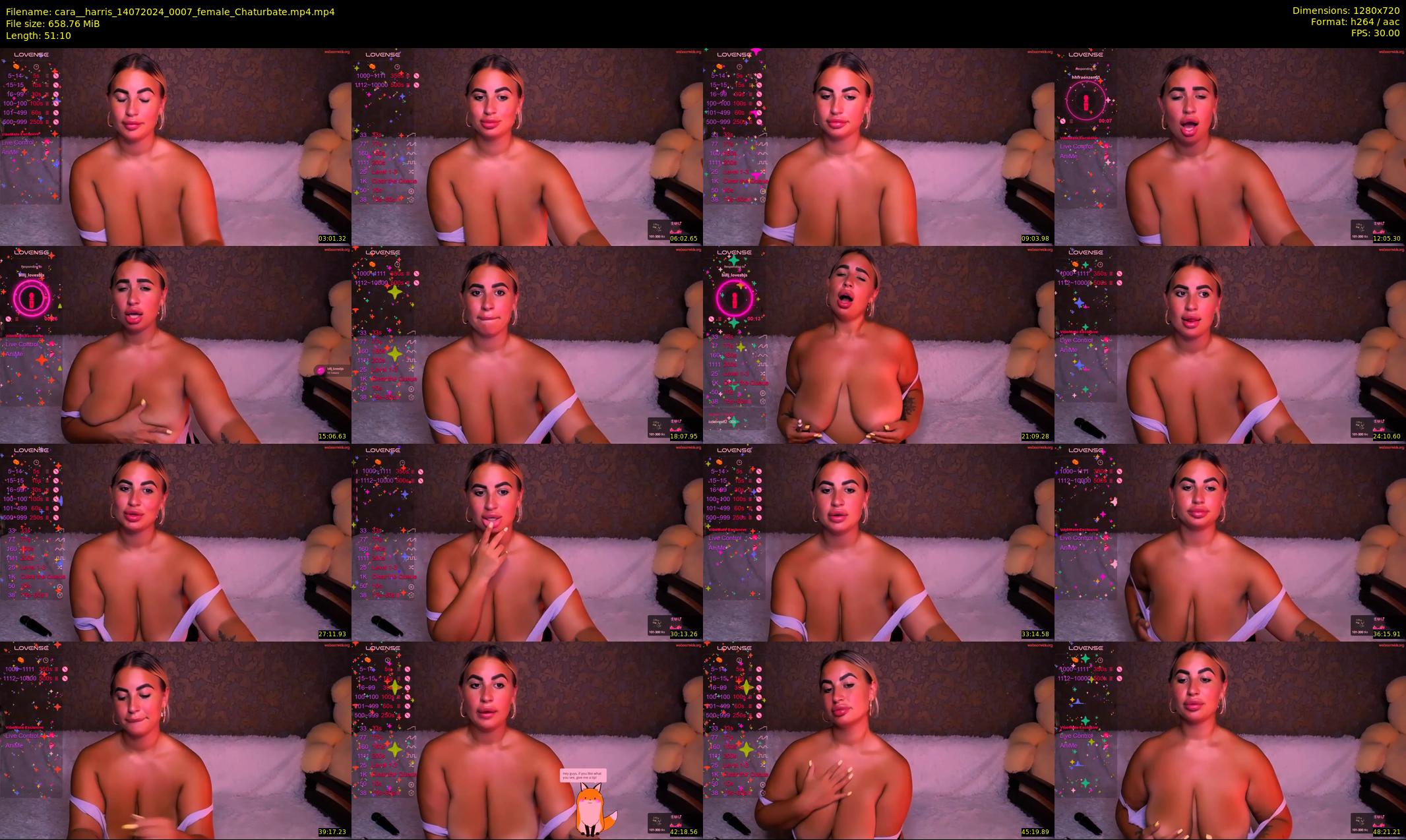 cara__harris — 52 minute Chaturbate female cam show recording, 720p, Jul 14, 2024