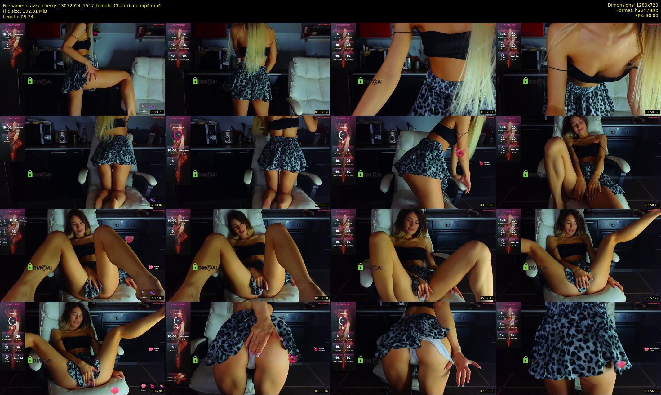 crazzy_cherry — 9 minute Chaturbate female cam show recording, 720p, Jul 13, 2024