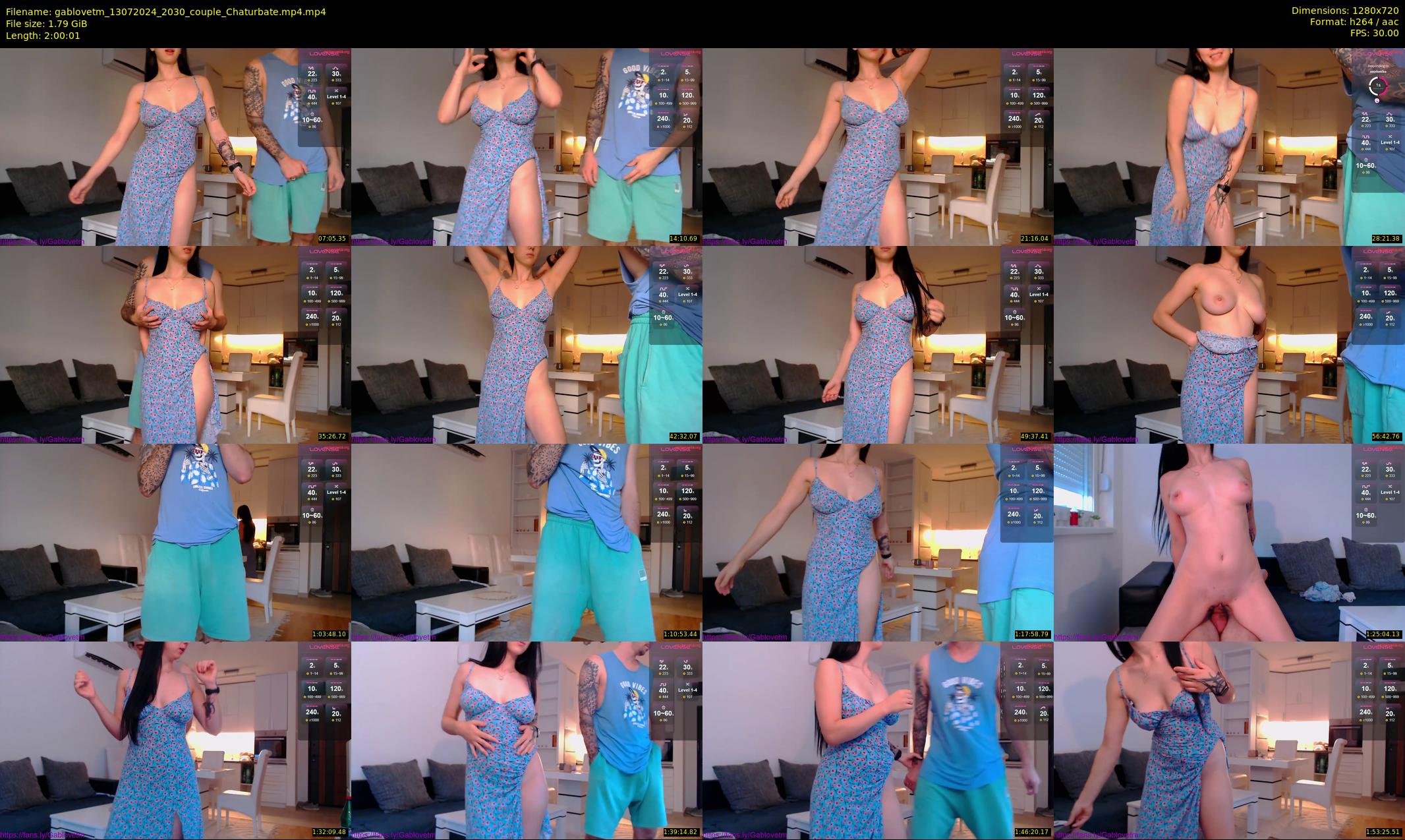 gablovetm — 121 minute Chaturbate couple cam show recording, 720p, Jul 13, 2024