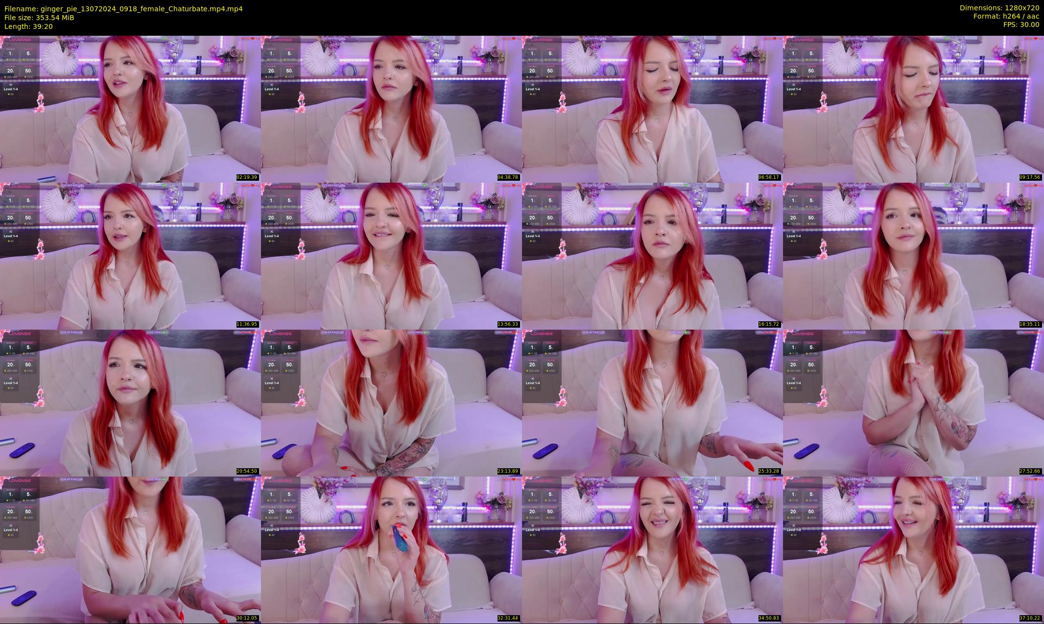 ginger_pie — 40 minute Chaturbate female cam show recording, 720p, Jul 13, 2024