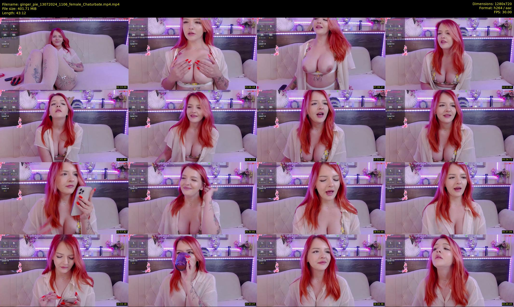 ginger_pie — 44 minute Chaturbate female cam show recording, 720p, Jul 13, 2024