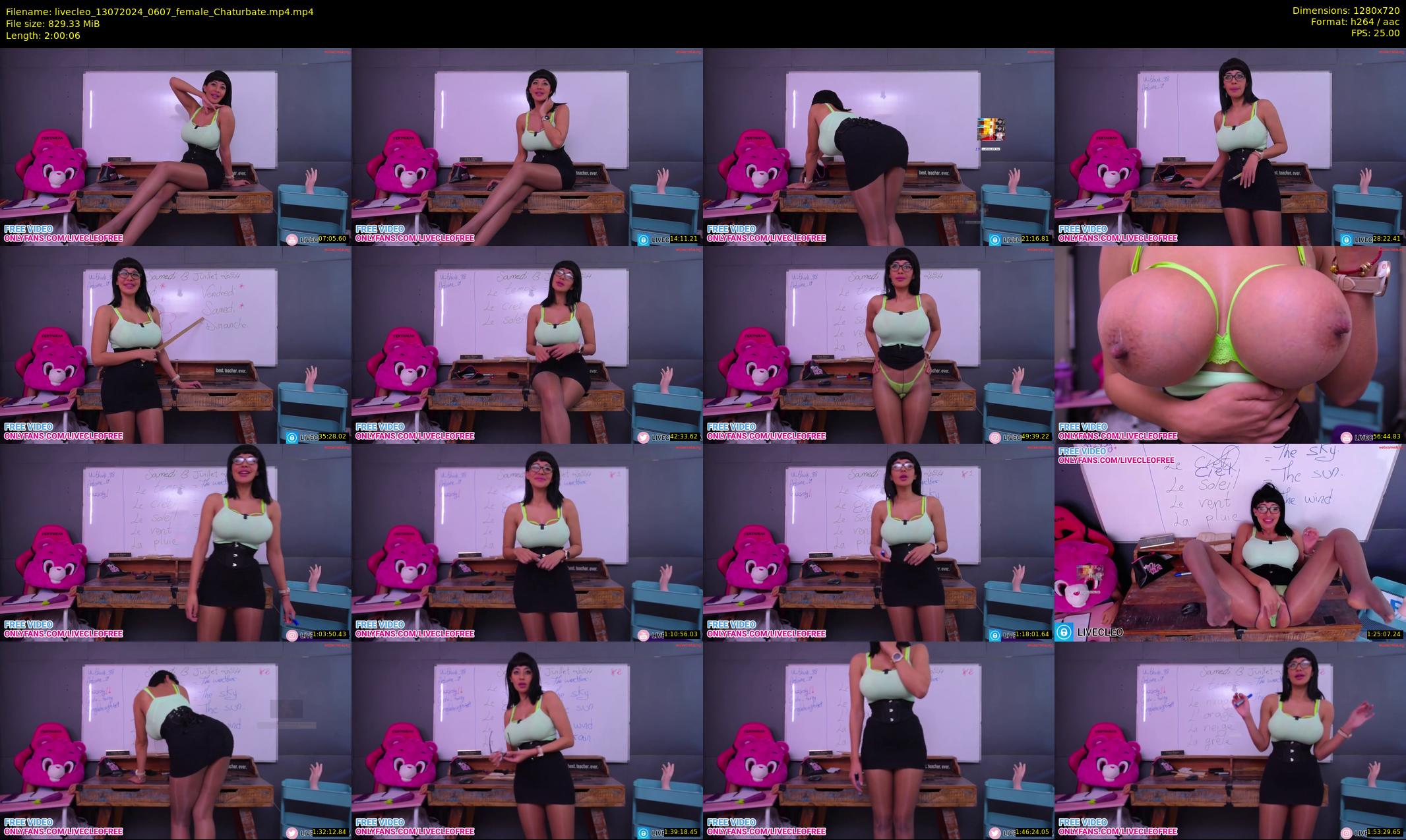 livecleo — 121 minute Chaturbate female cam show recording, 720p, Jul 13, 2024