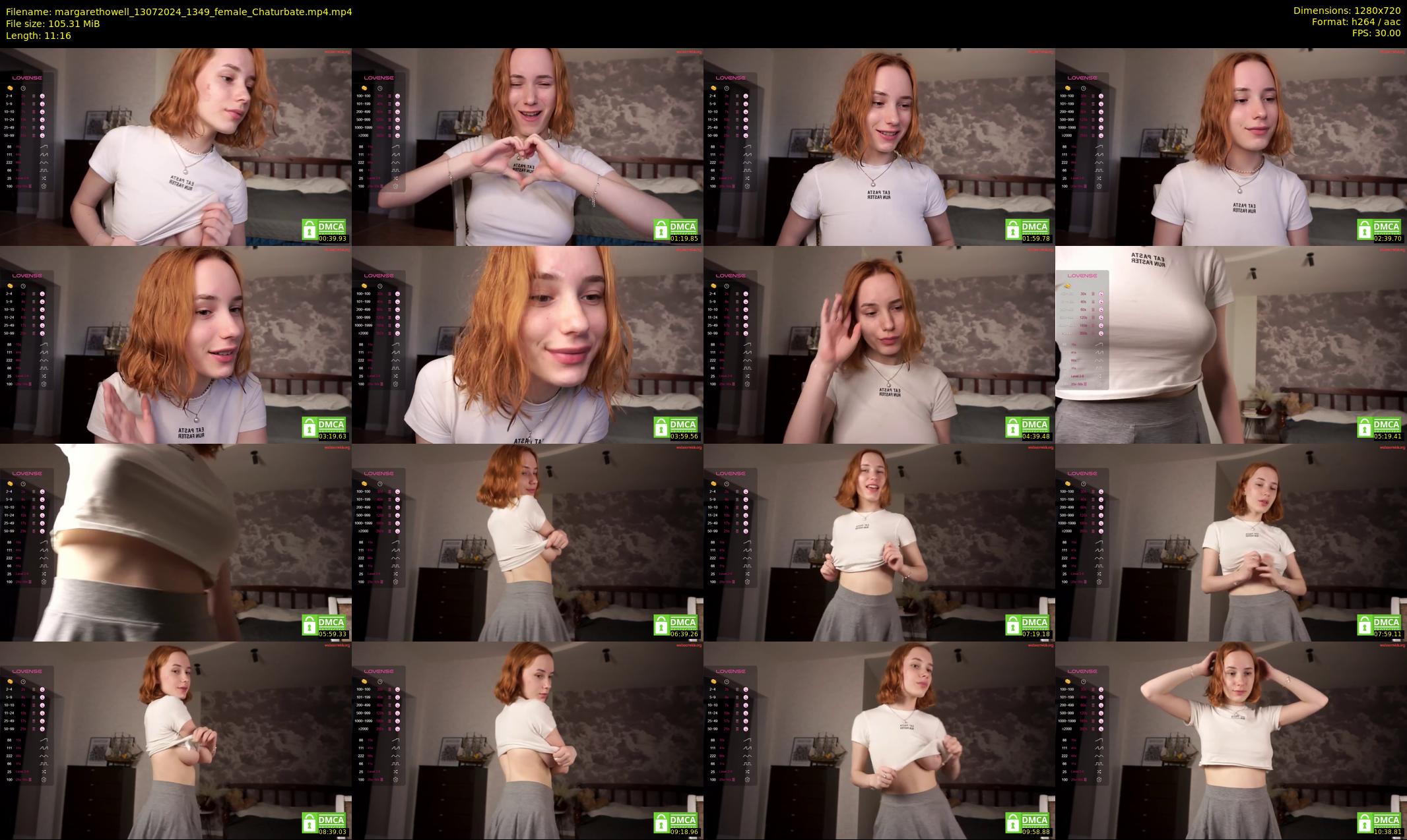 margarethowell — 12 minute Chaturbate female cam show recording, 720p, Jul 13, 2024