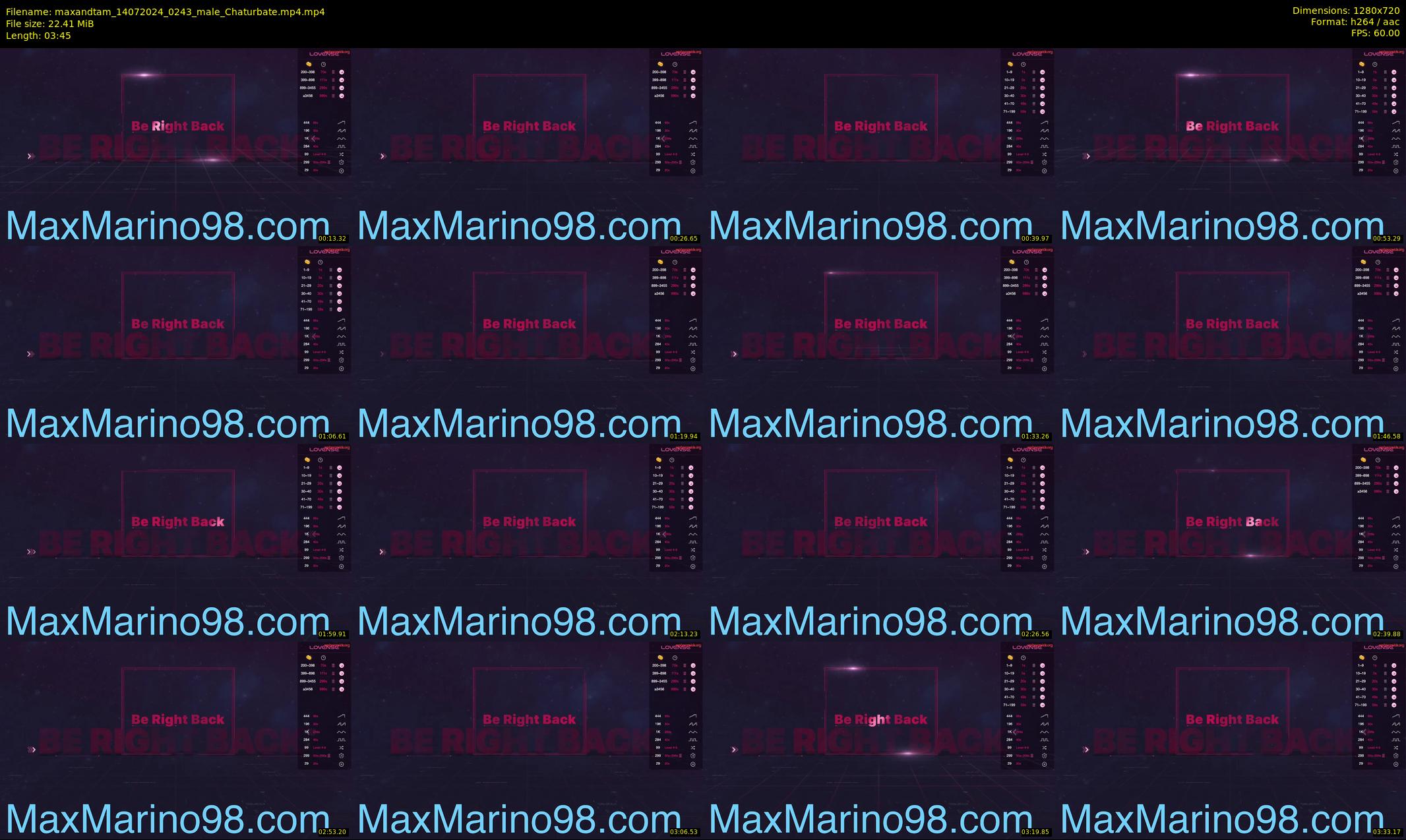maxandtam — 4 minute Chaturbate couple cam show recording, 720p, Jul 14, 2024
