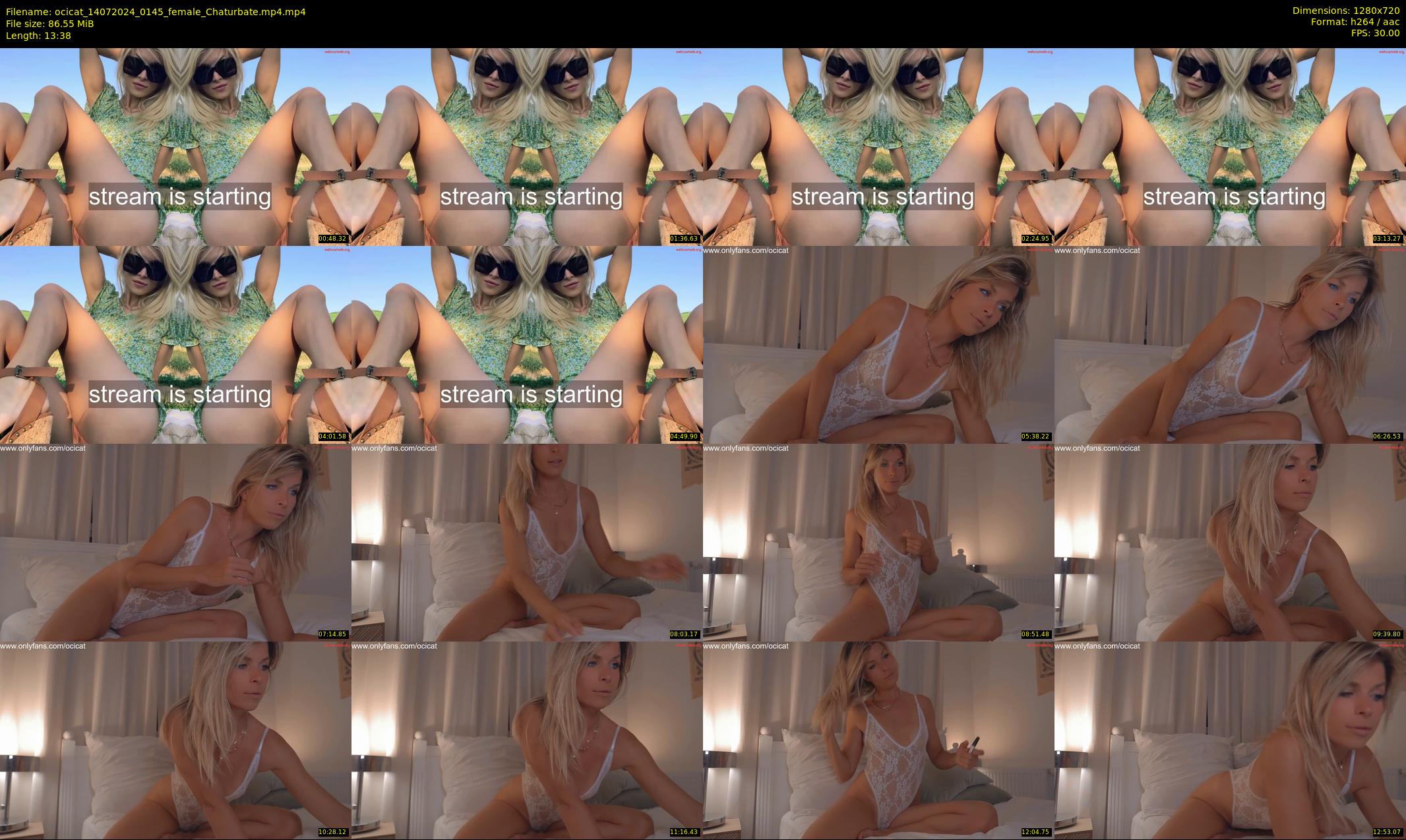 ocicat — 14 minute Chaturbate female cam show recording, 720p, Jul 14, 2024