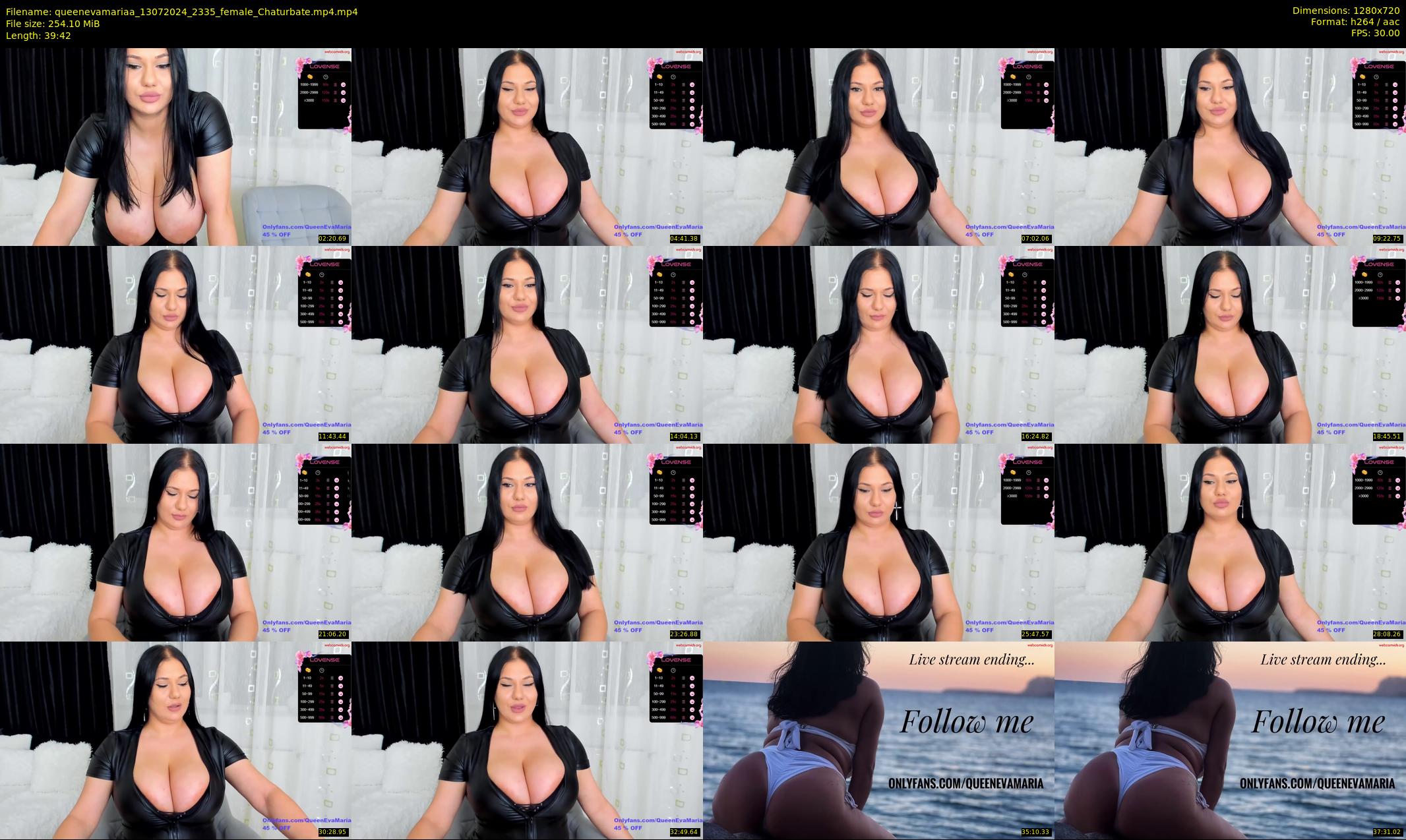 queenevamariaa — 40 minute Chaturbate female cam show recording, 720p, Jul 13, 2024