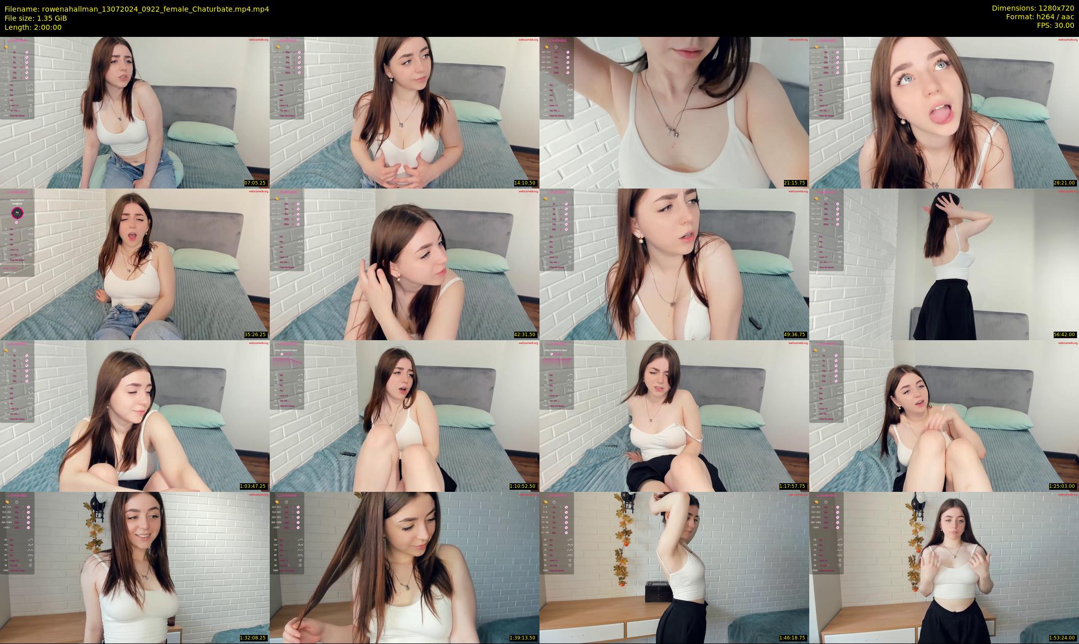 rowenahallman — 120 minute Chaturbate female cam show recording, 720p, Jul 13, 2024