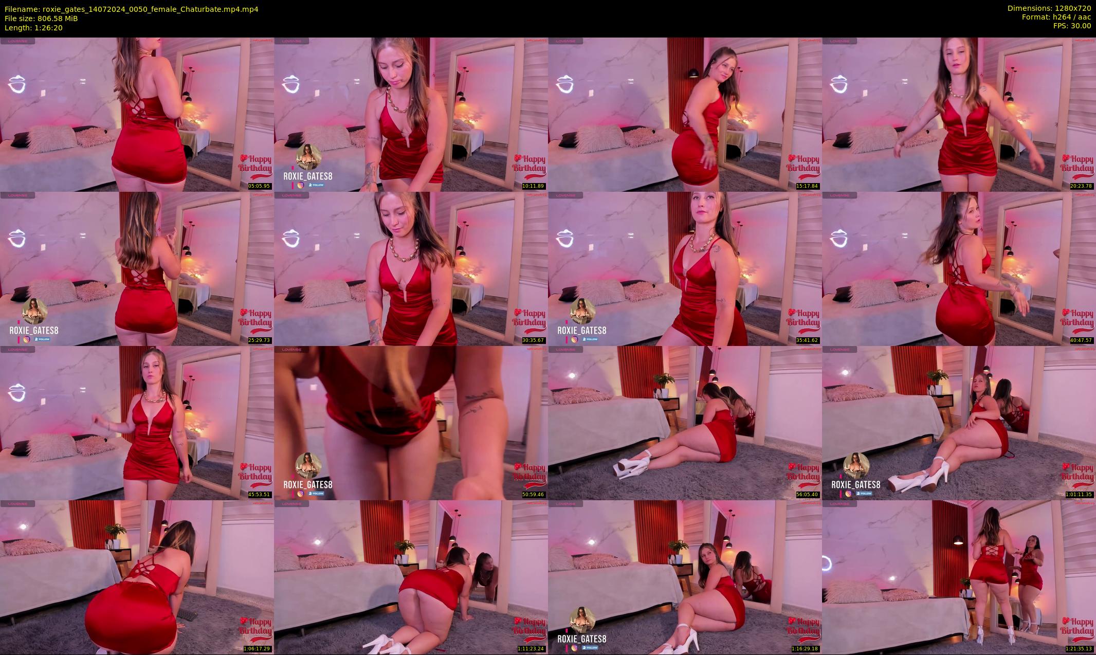 roxie_gates — 87 minute Chaturbate female cam show recording, 720p, Jul 14, 2024