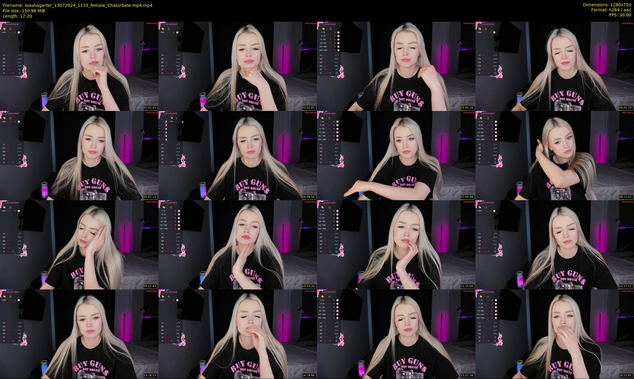 ssashagarter — 18 minute Chaturbate female cam show recording, 720p, Jul 13, 2024
