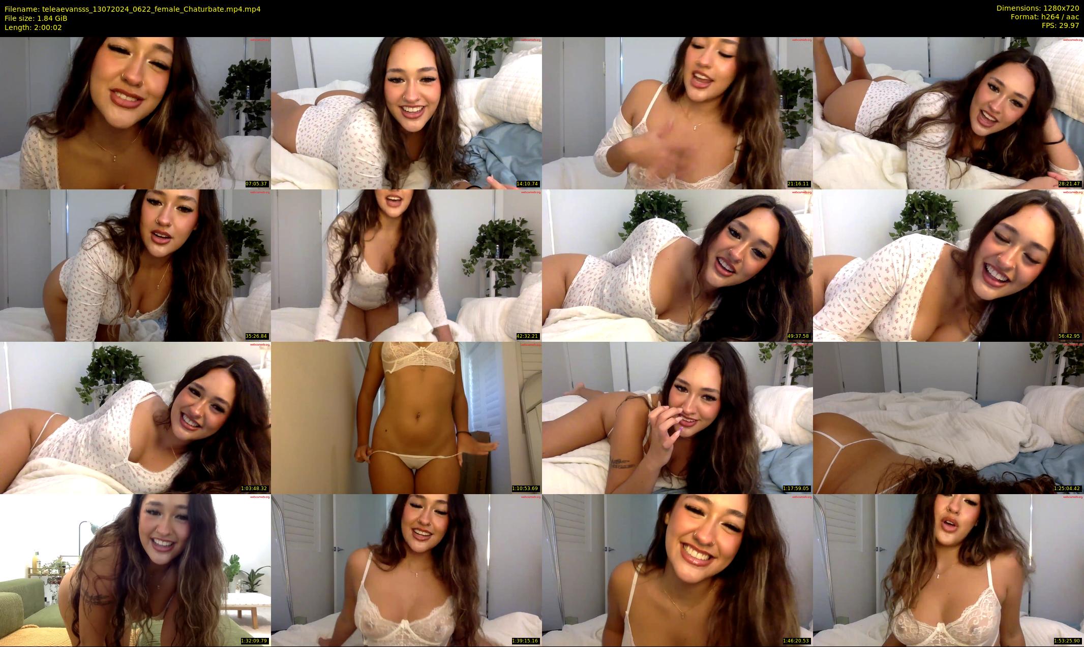 teleaevansss — 121 minute Chaturbate female cam show recording, 720p, Jul 13, 2024