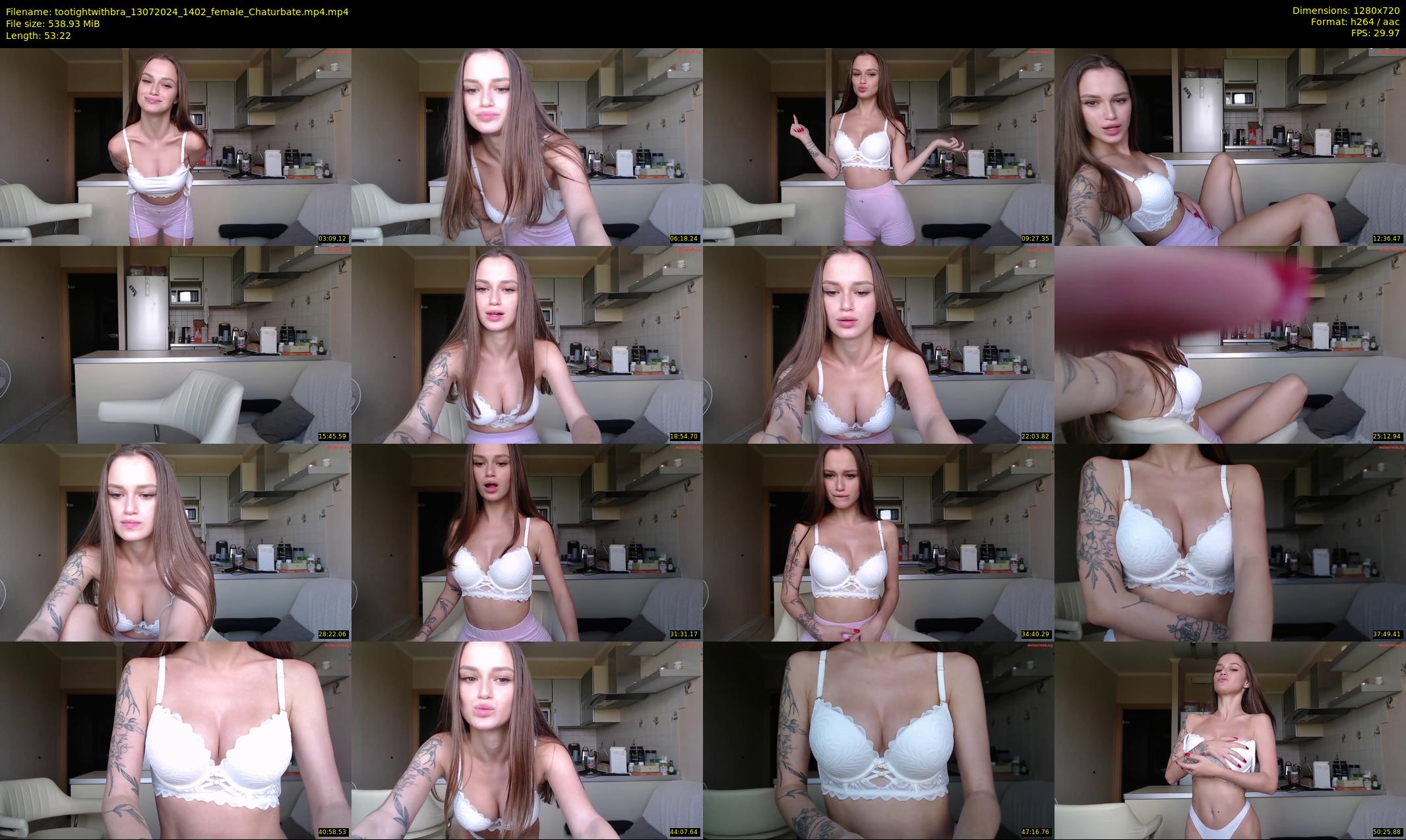 tootightwithbra — 54 minute Chaturbate female cam show recording, 720p, Jul 13, 2024