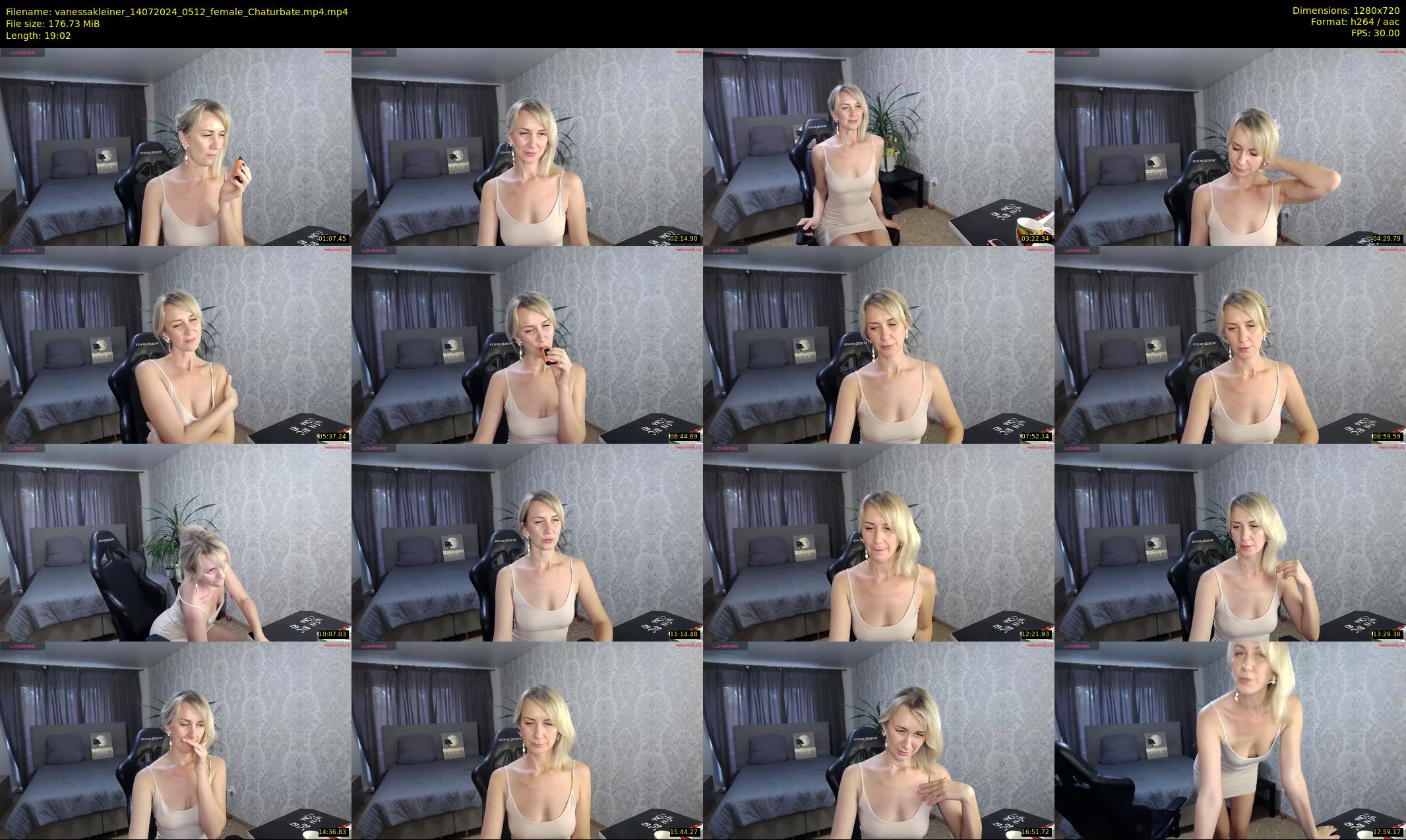 vanessakleiner — 20 minute Chaturbate female cam show recording, 720p, Jul 14, 2024