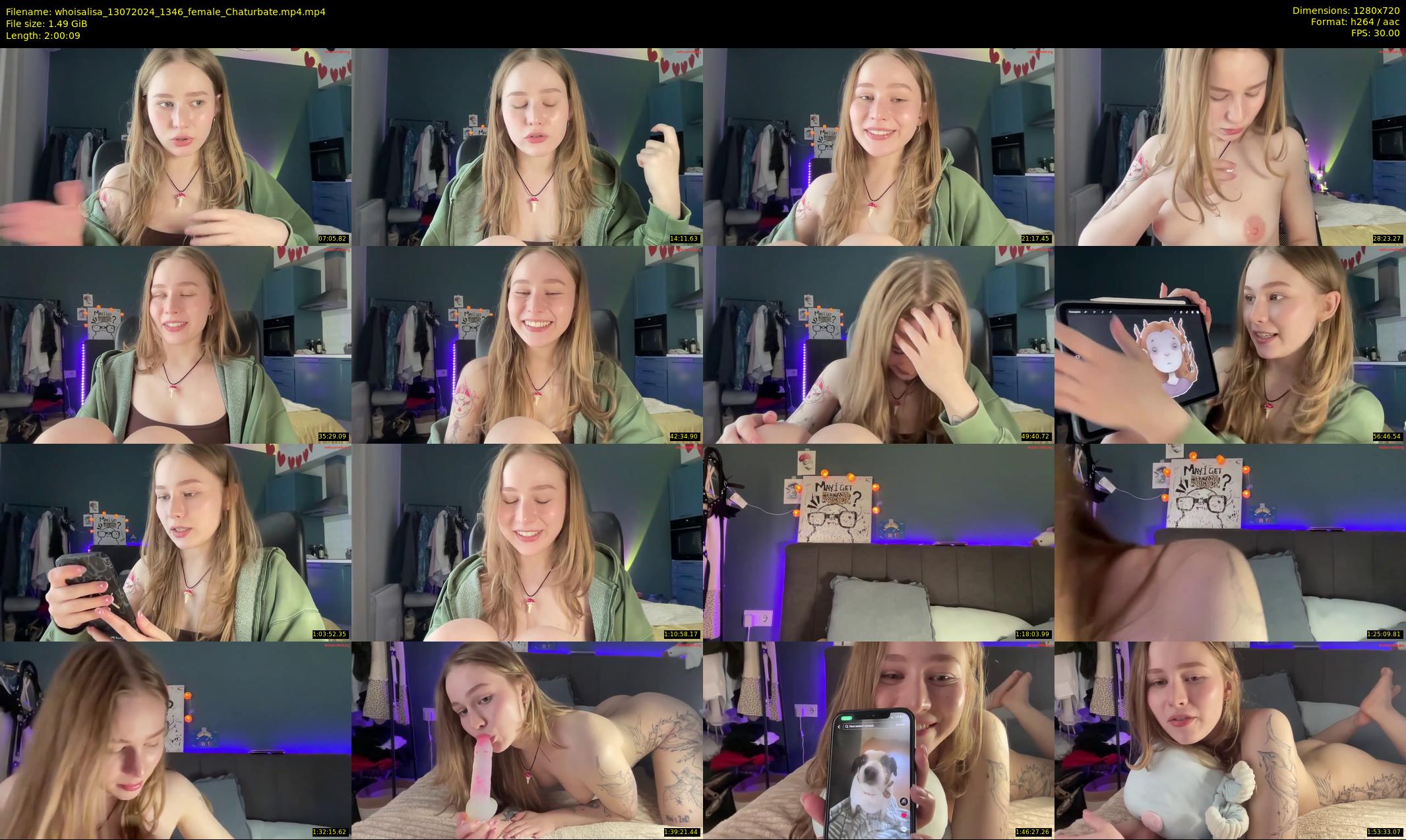 whoisalisa — 121 minute Chaturbate female cam show recording, 720p, Jul 13, 2024