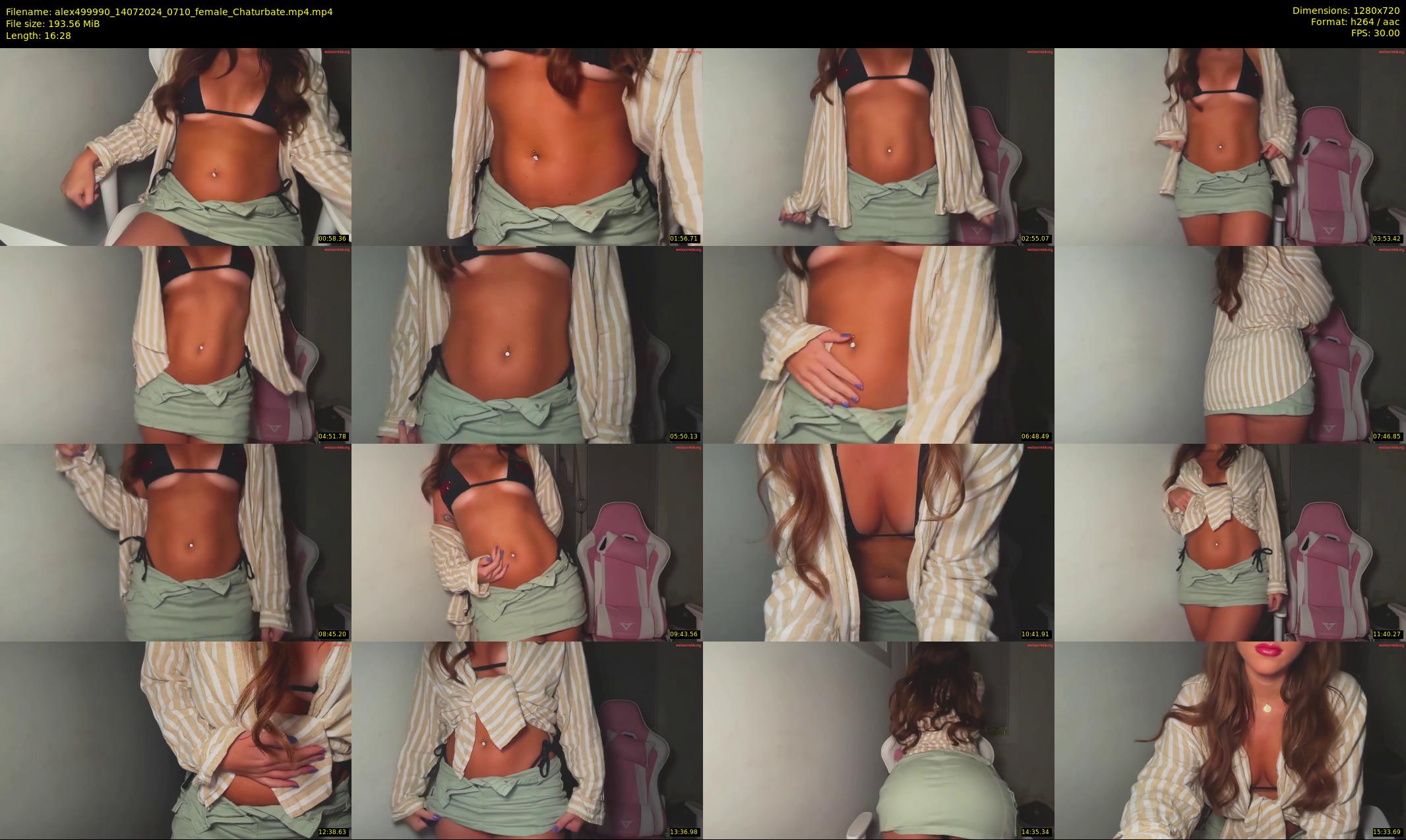 alex499990 — 17 minute Chaturbate female cam show recording, 720p, Jul 14, 2024