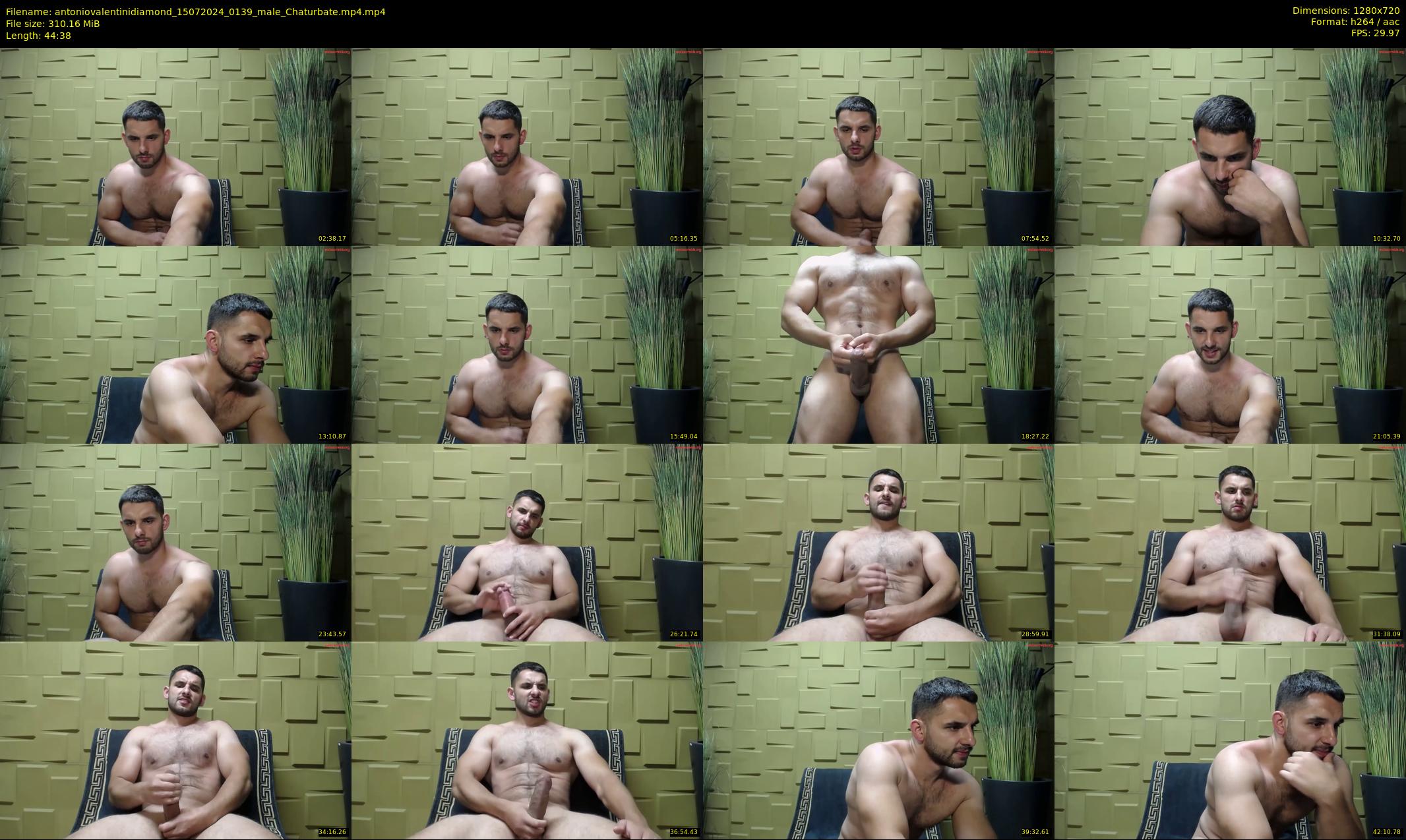 antoniovalentinidiamond — 45 minute Chaturbate male cam show recording, 720p, Jul 15, 2024