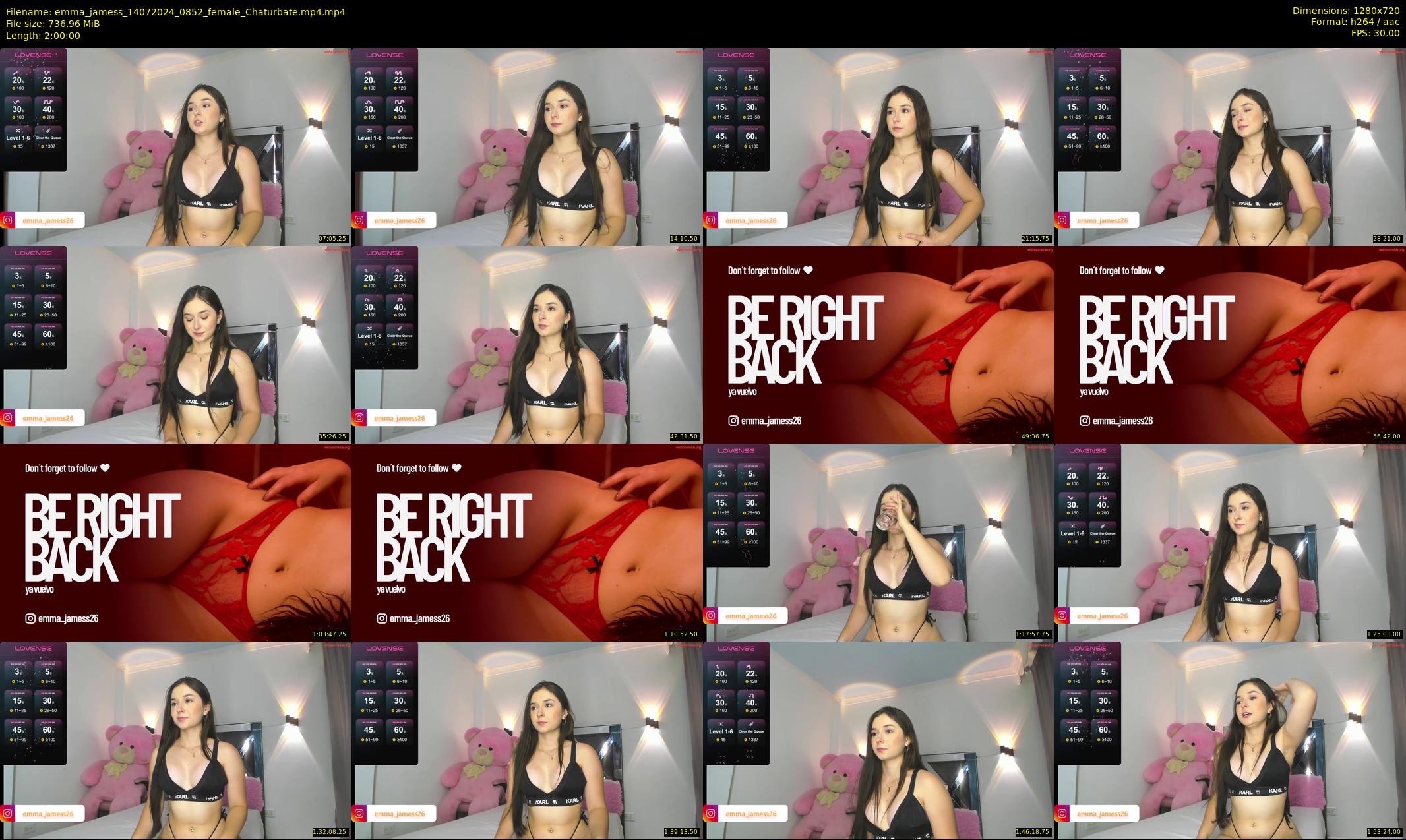 emma_jamess — 120 minute Chaturbate female cam show recording, 720p, Jul 14, 2024