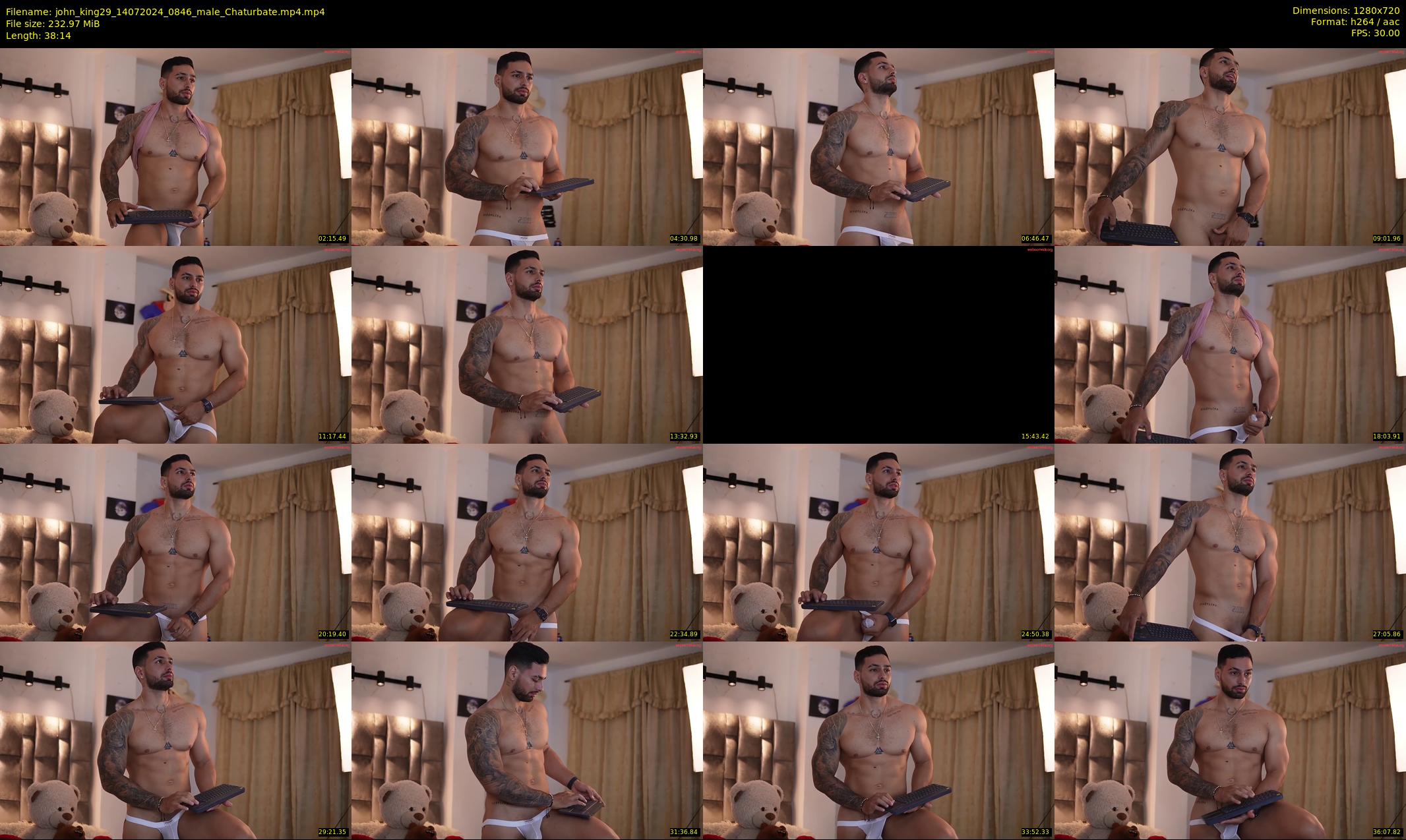john_king29 — 39 minute Chaturbate male cam show recording, 720p, Jul 14, 2024