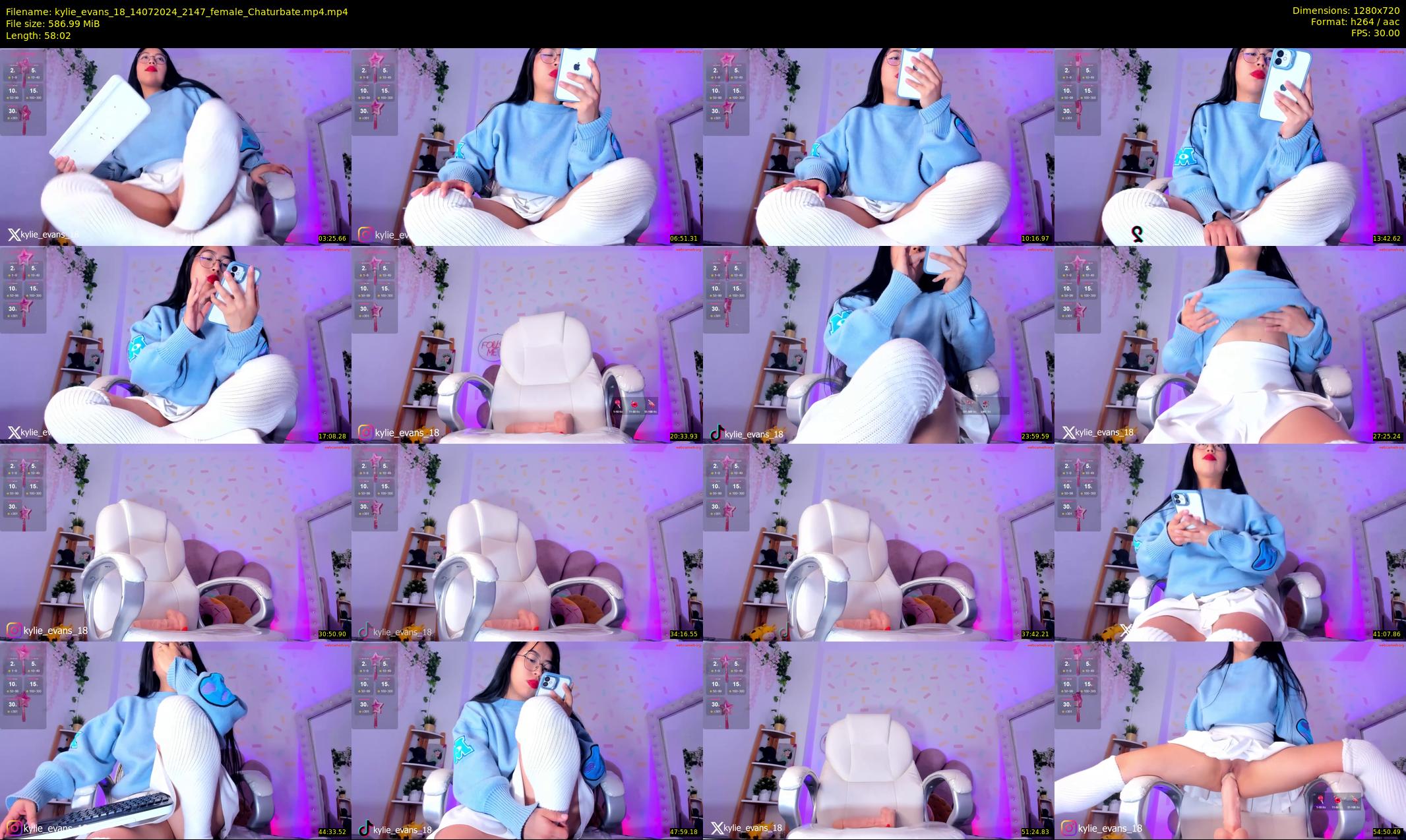 kylie_evans_18 — 59 minute Chaturbate female cam show recording, 720p, Jul 14, 2024