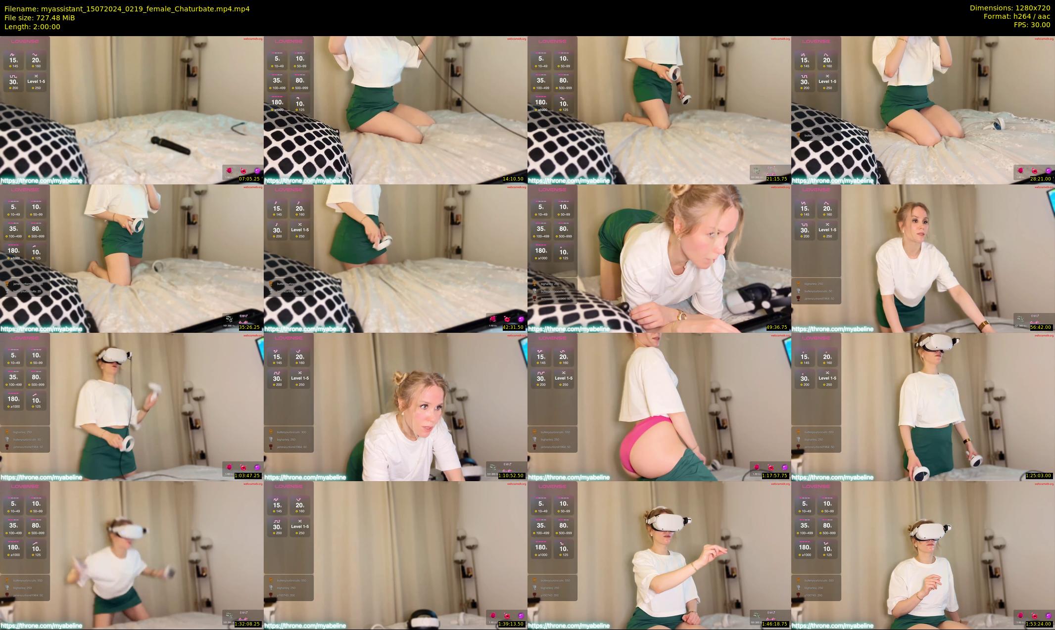 myassistant — 120 minute Chaturbate female cam show recording, 720p, Jul 15, 2024