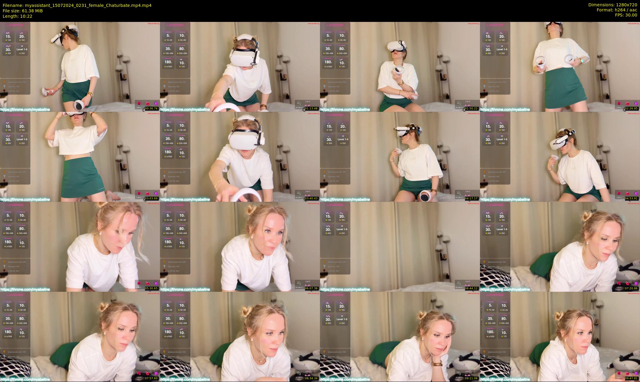 myassistant — 11 minute Chaturbate female cam show recording, 720p, Jul 15, 2024