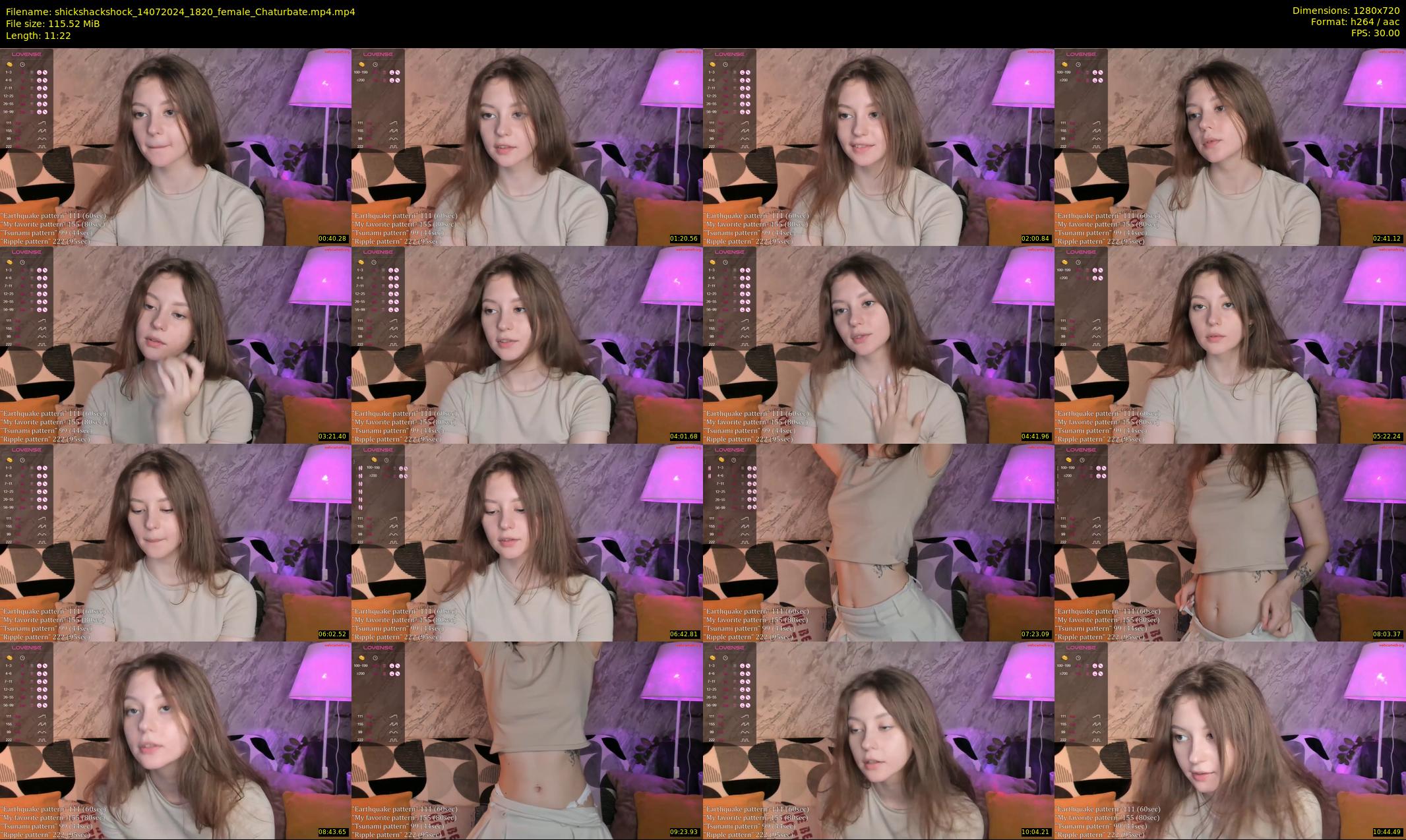 shickshackshock — 12 minute Chaturbate female cam show recording, 720p, Jul 14, 2024